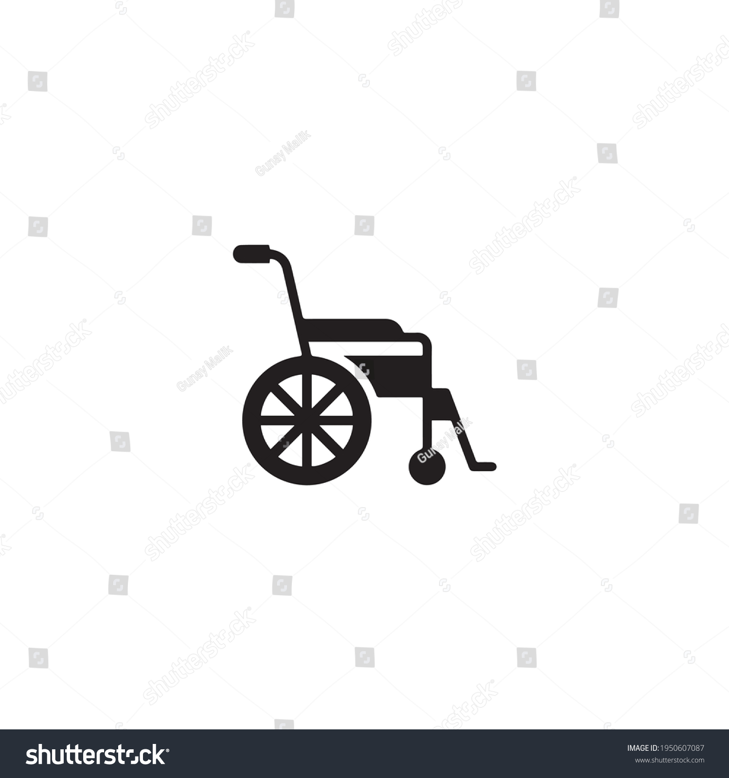 Wheelchair Disable People Icon Vector Stock Vector (Royalty Free ...