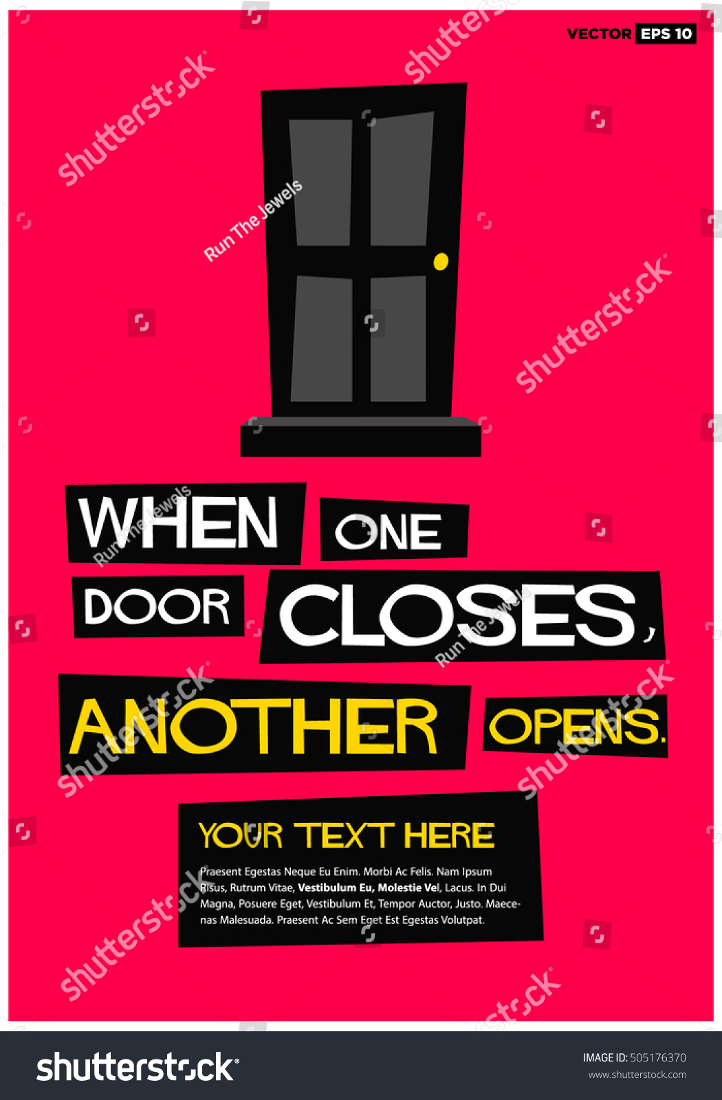 When One Door Closes Another Opens Stock Vector Royalty Free