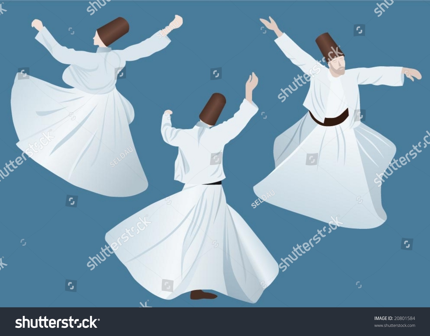 Whirling Dervish Stock Vector Illustration 20801584 : Shutterstock