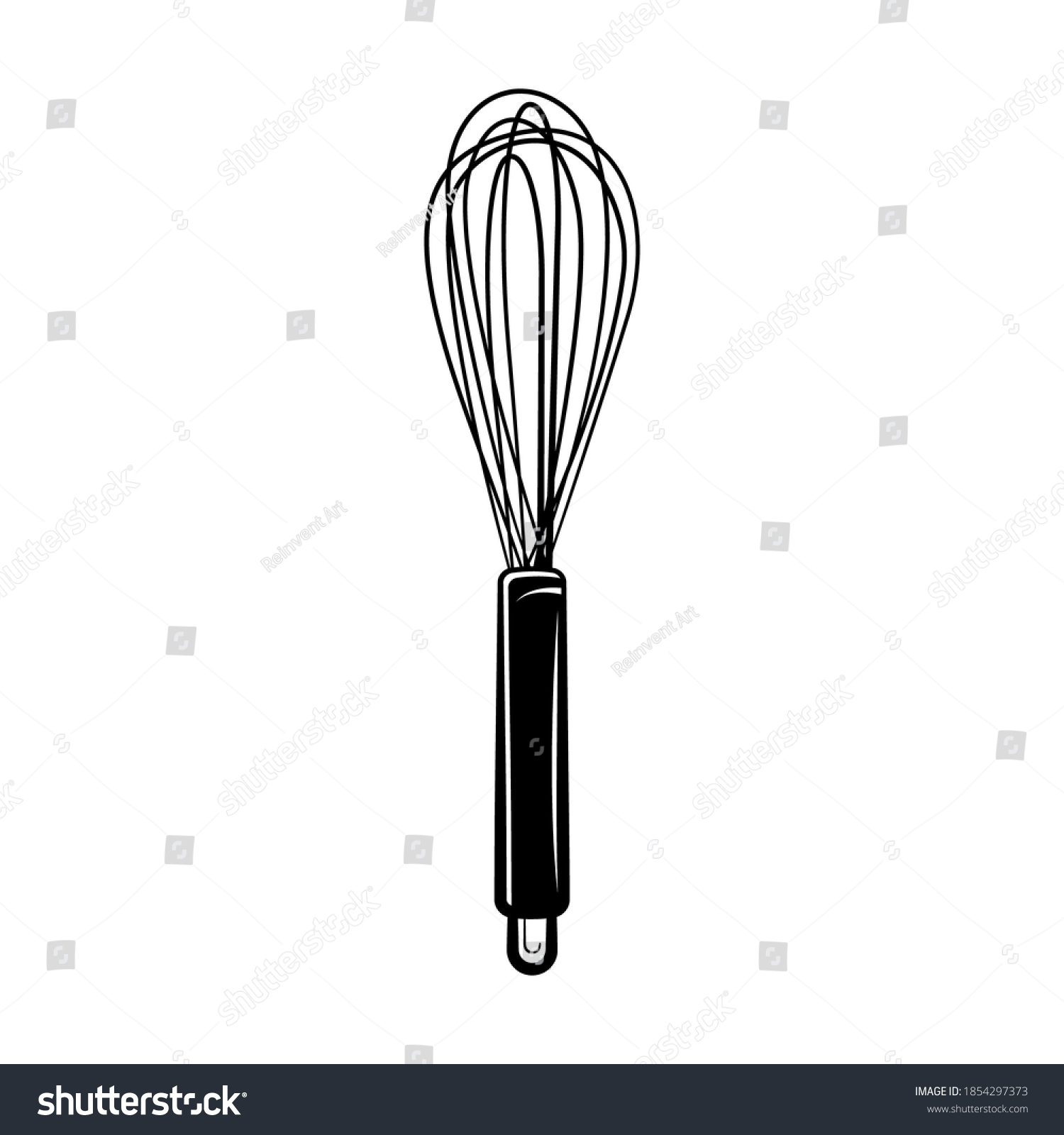 Whisk Silhouette Printable Vector Illustration Stock Vector (Royalty ...