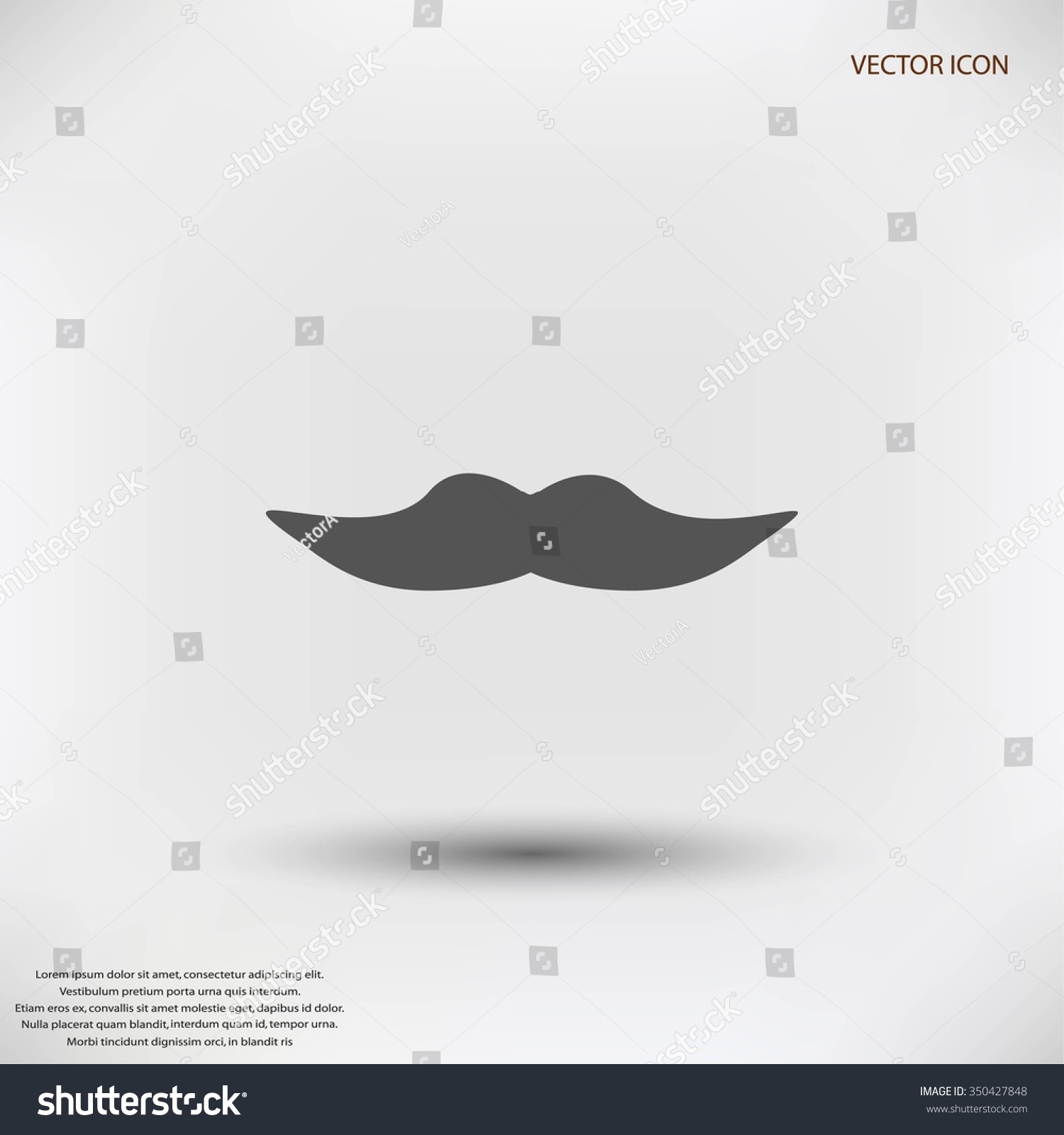 Whiskers Icon Stock Vector Illustration 350427848 : Shutterstock