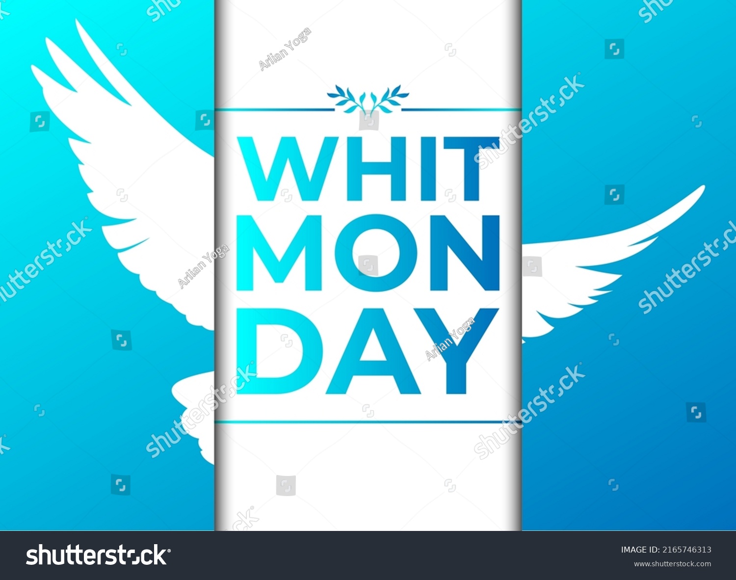 Whit Monday Illustration Template Holiday Culture Stock Vector (Royalty