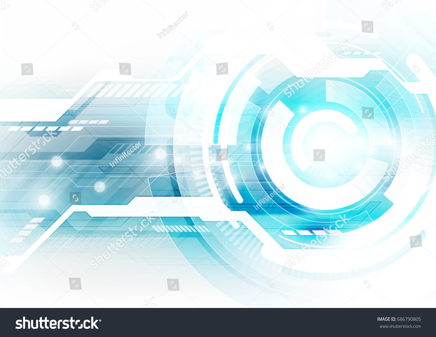 White Abstract Technology Background Futuristic Computer Stock