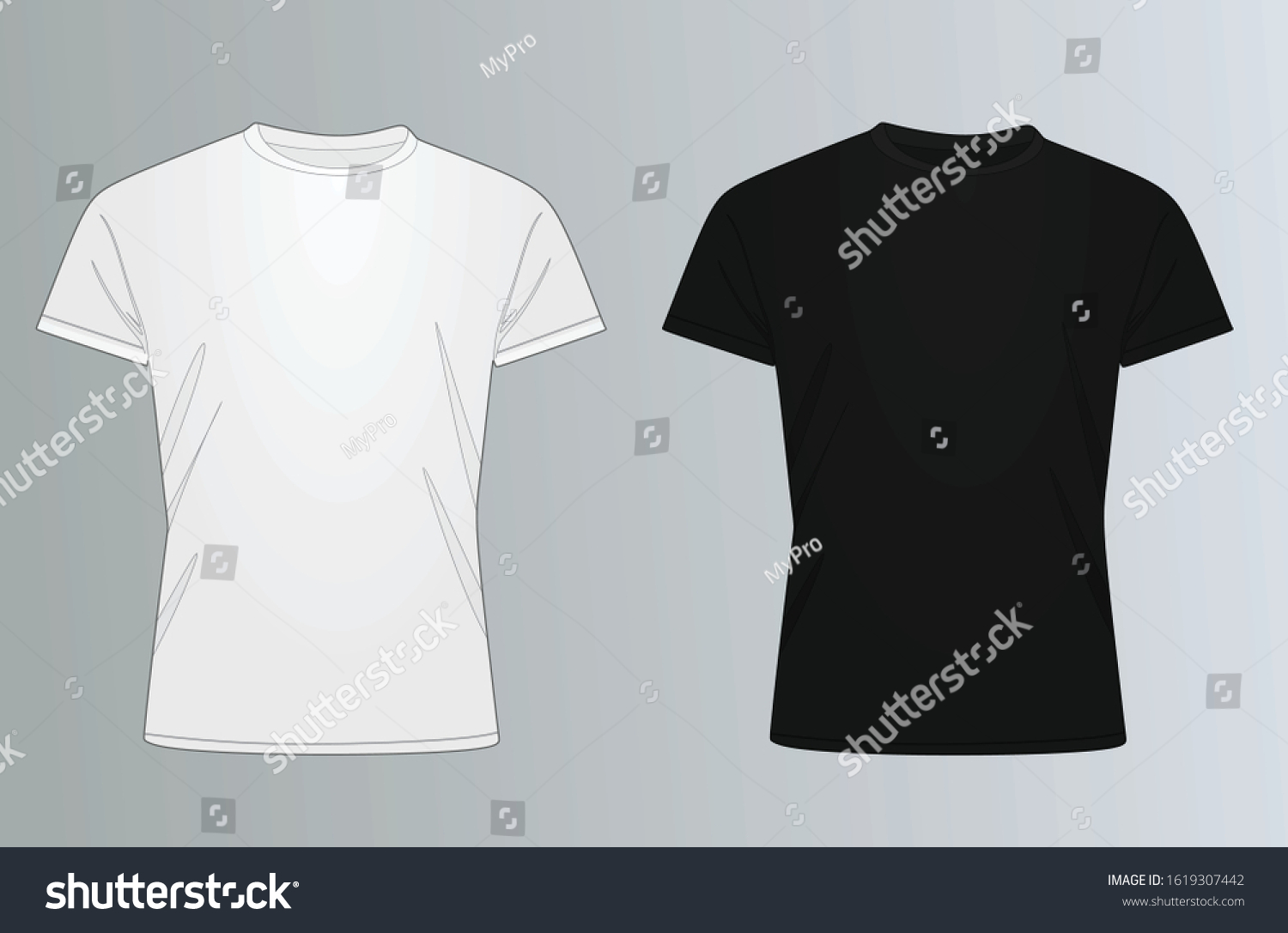 White Black T Shirt Vector Illustration Stock Vector (Royalty Free ...