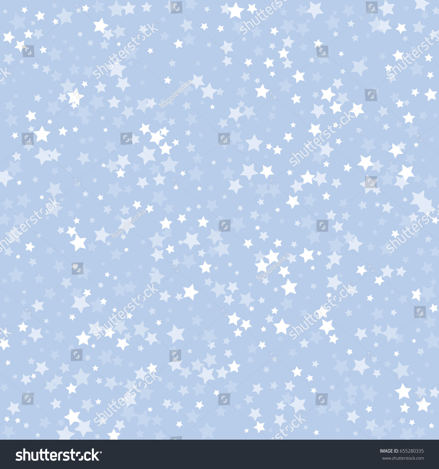 White Blue Stars On Light Blue Stock Vector Royalty Free