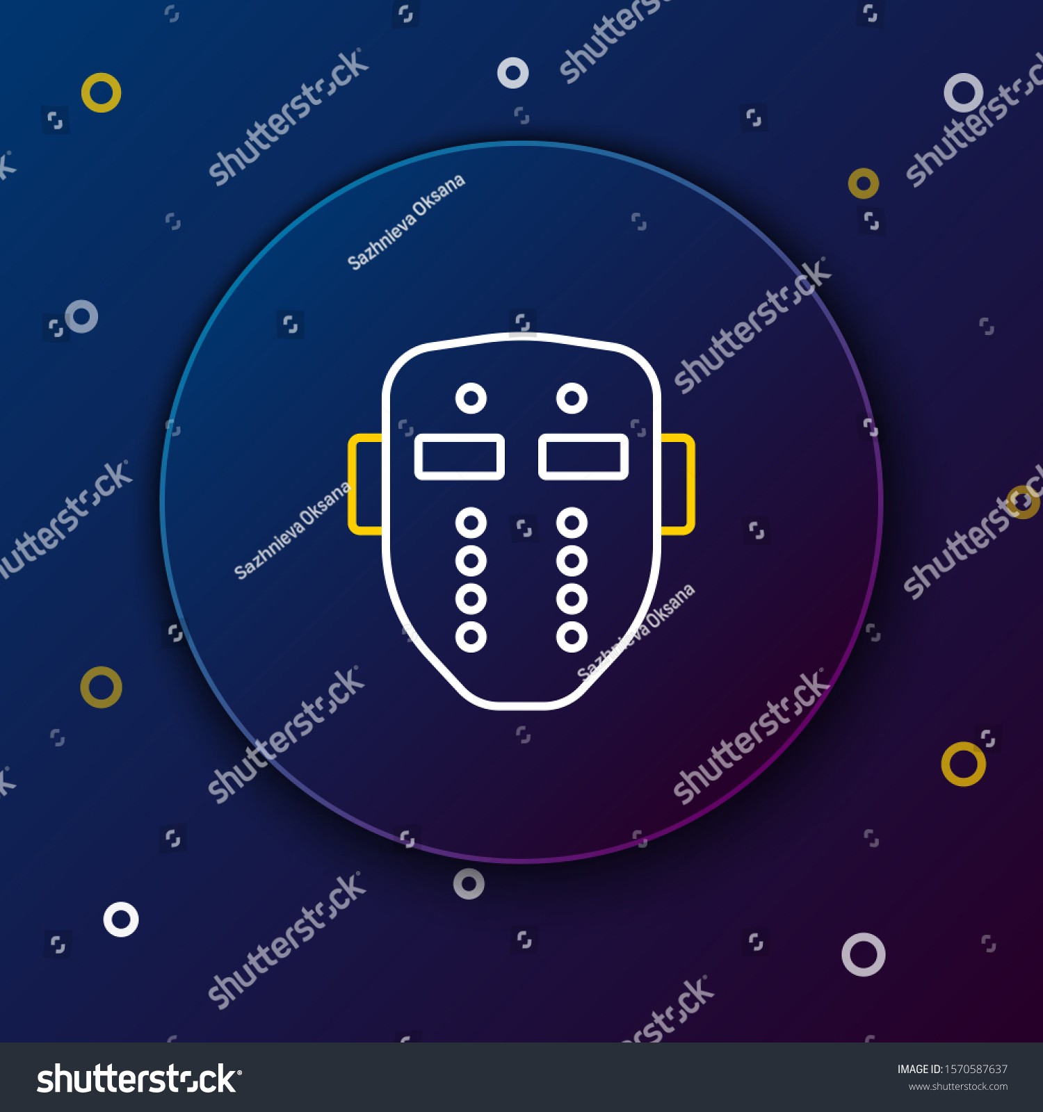 Download White Yellow Line Hockey Mask Icon Stock Vector Royalty Free 1570587637 Yellowimages Mockups