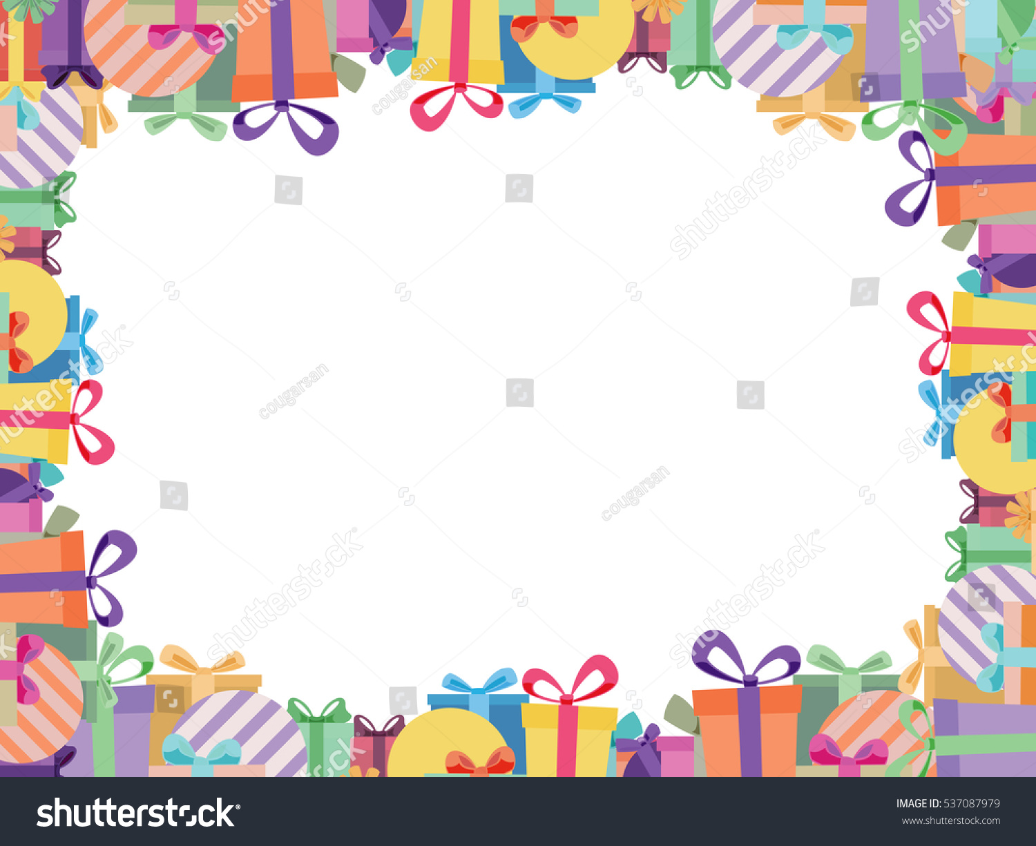 Download White Background Colorful Ribbon Gift Box Stock Vector ...
