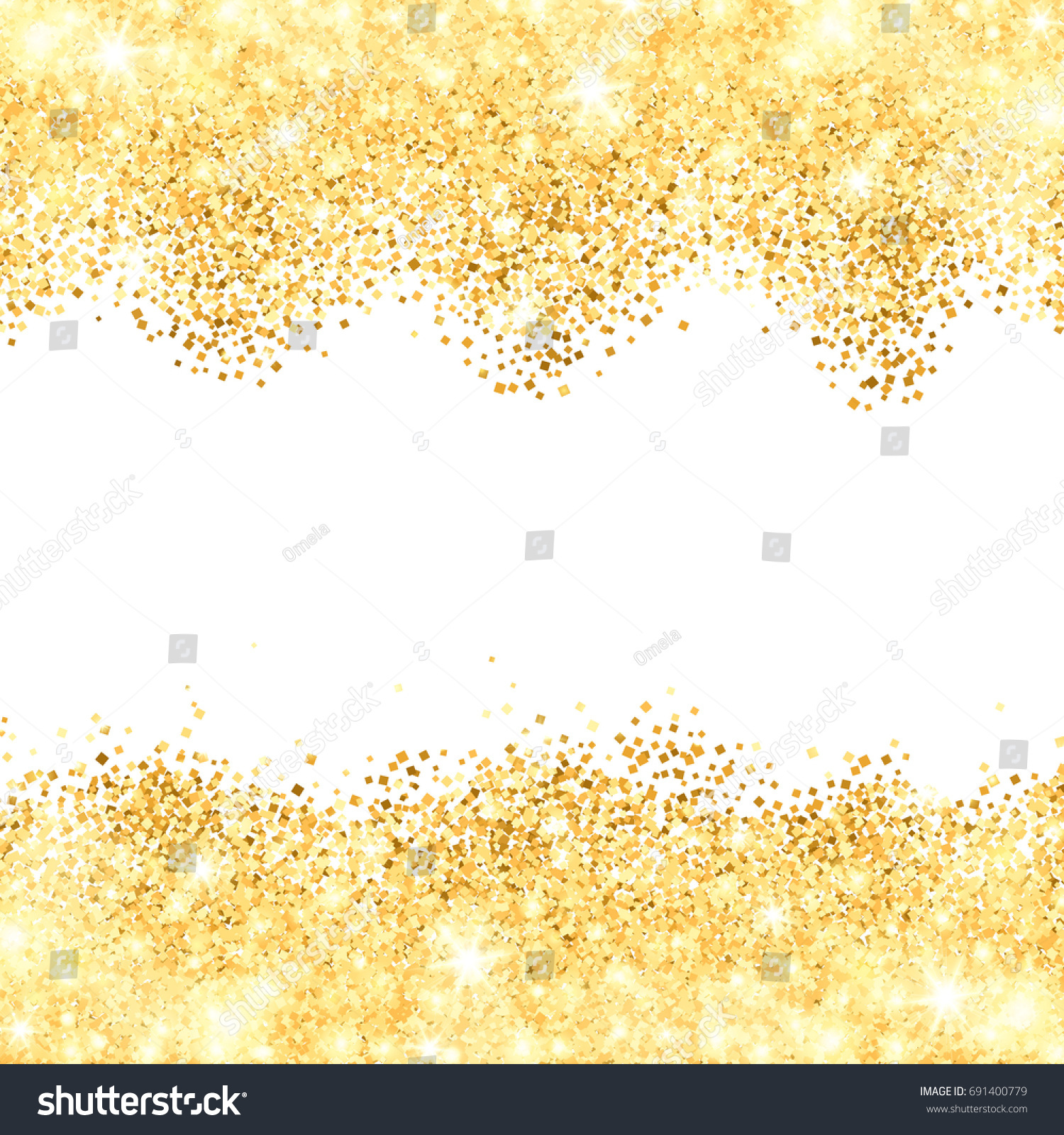 White Background Golden Dust Borders Vector Stock Vector (Royalty Free ...