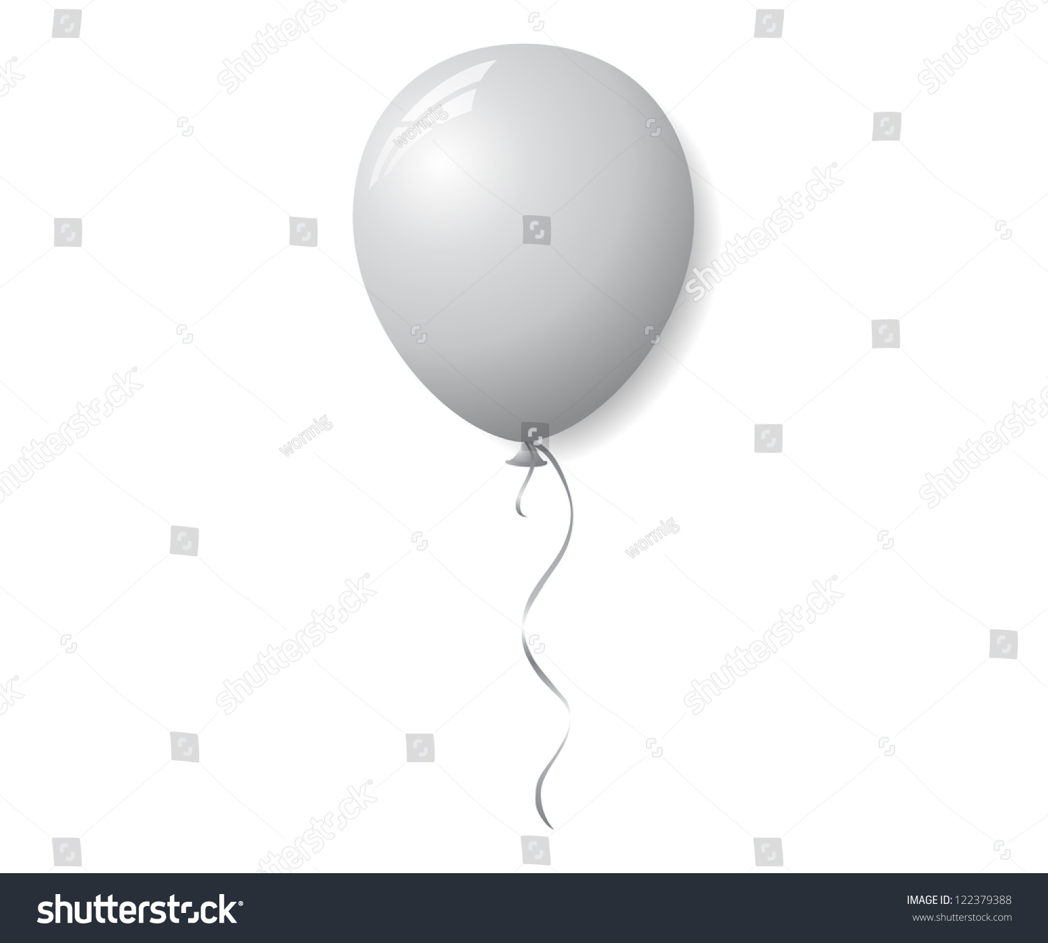 White Balloon Stock Vector 122379388 : Shutterstock