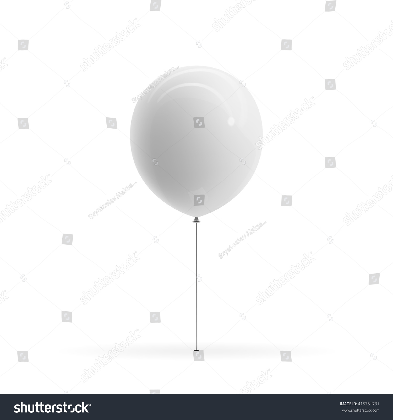 Download White Blank Balloon Realistic Mockup Stock Vector ...