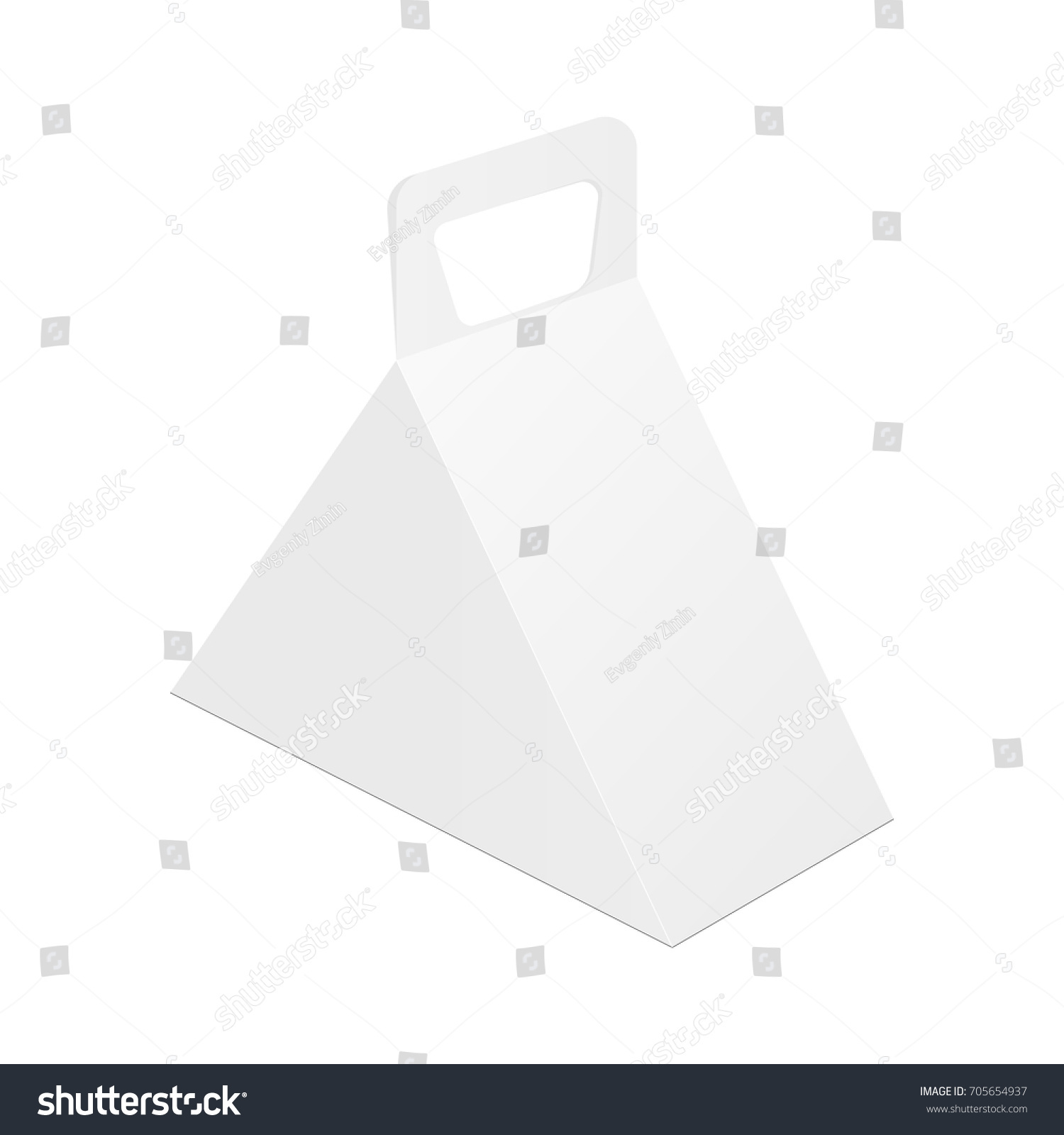 White Blank Cardboard Triangle Box Mockup Stock Vector (Royalty Free