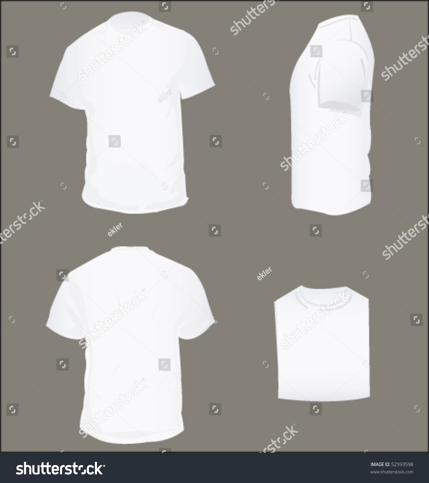 White Blank T Shirt Stock Vector Illustration 52593598 : Shutterstock