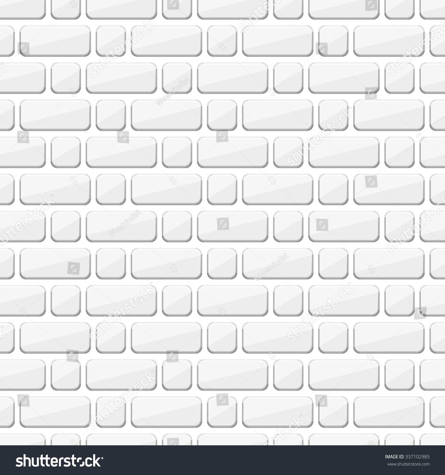 White Brick Wall White Brick Vector Stock Vector 337102985 - Shutterstock