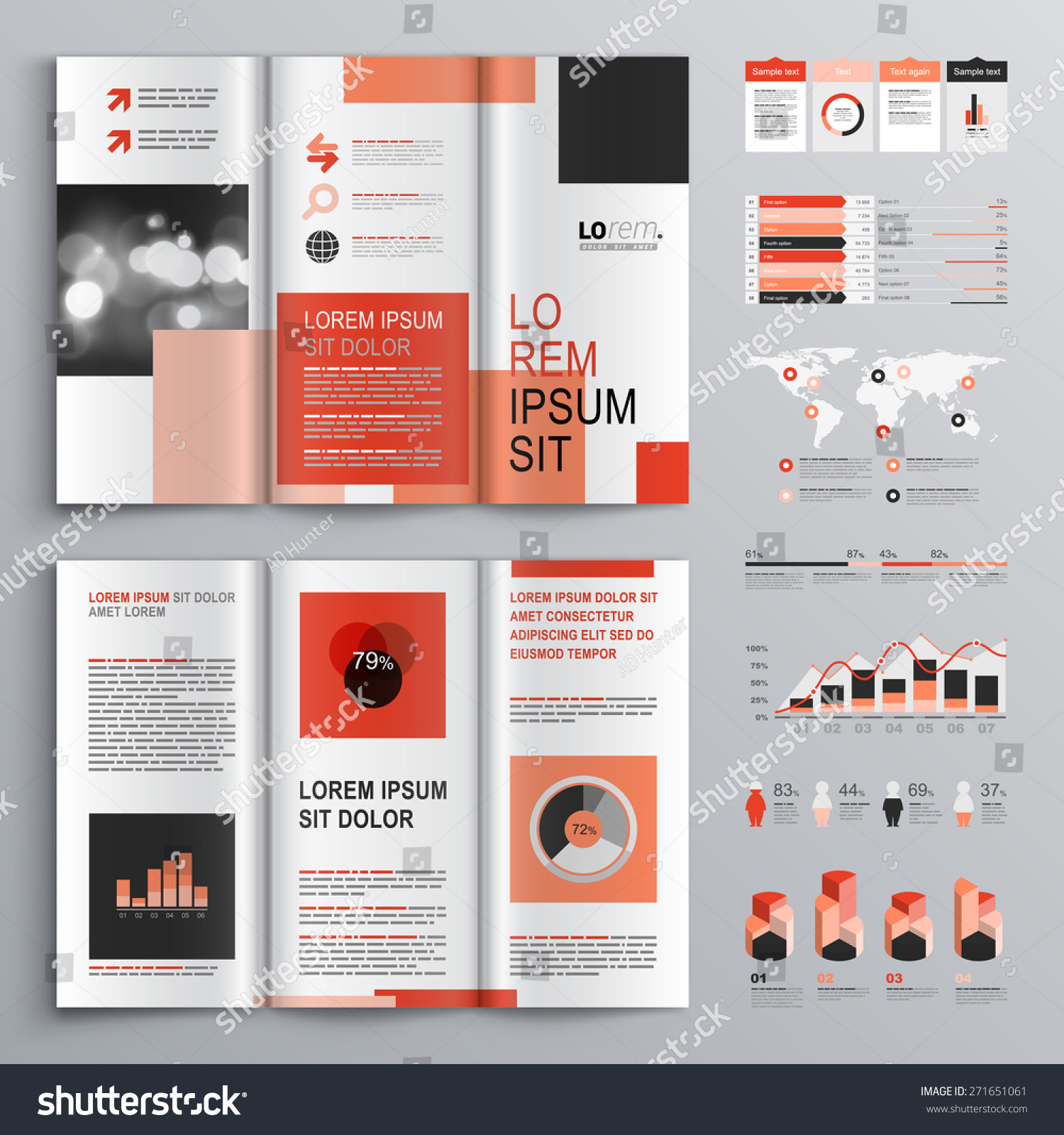 black and white brochure