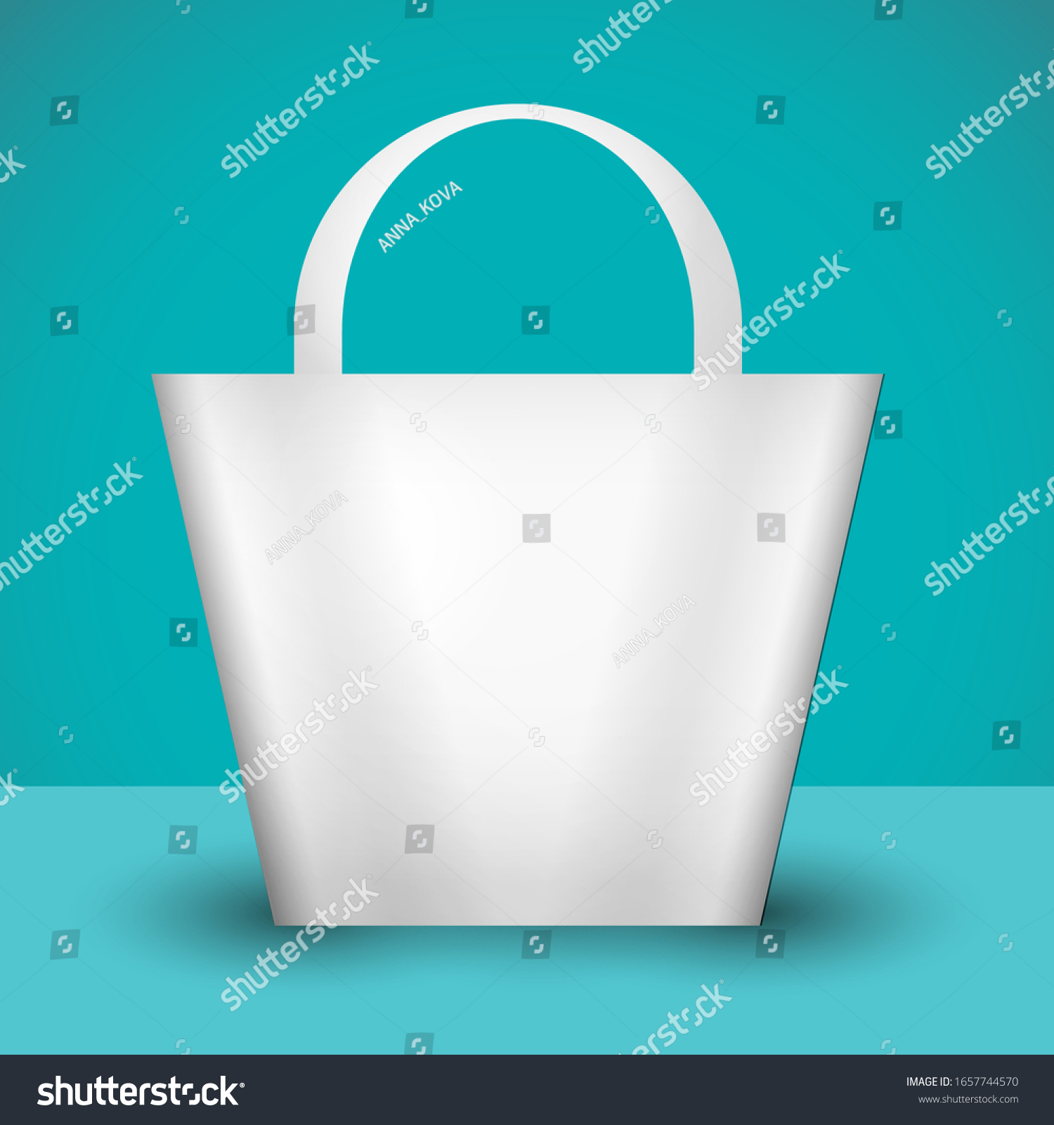 Download White Canvas Tote Bag Mockup On Stock Vector Royalty Free 1657744570