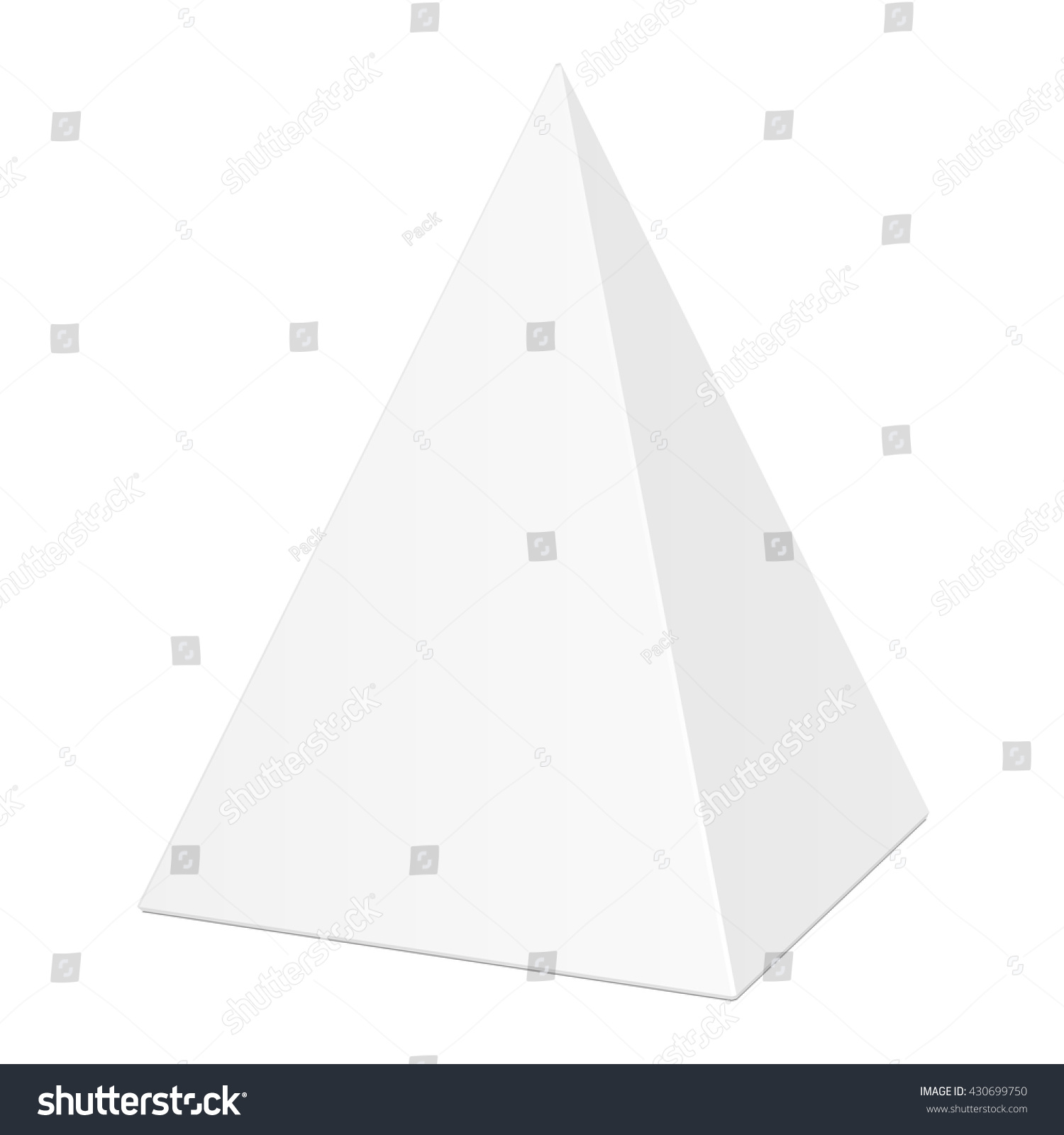 Download White Cardboard Pyramid Triangle Box Packaging Stock Vector 430699750 - Shutterstock