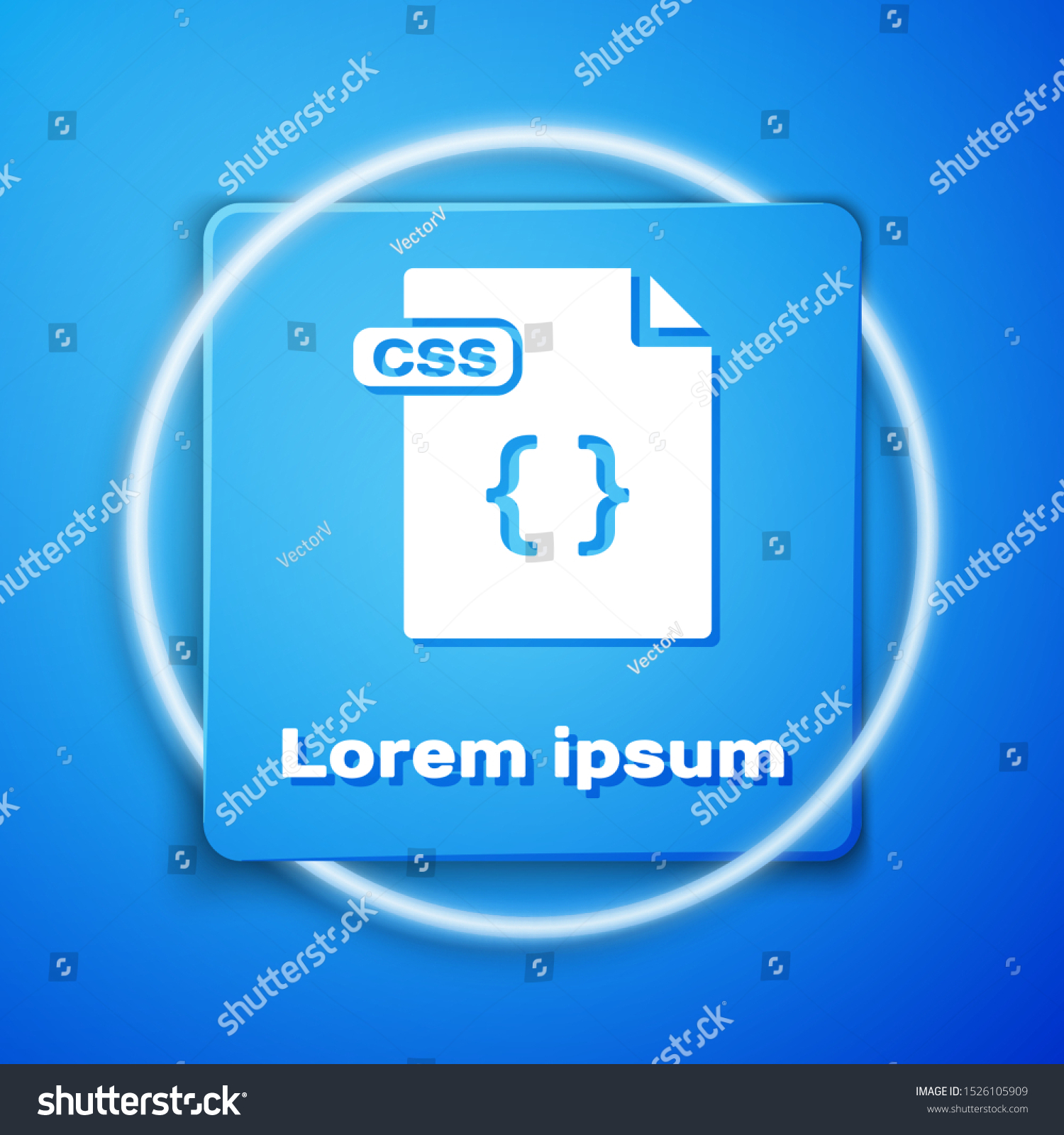 White Css File Document Download Css Stock Vector Royalty Free 1526105909