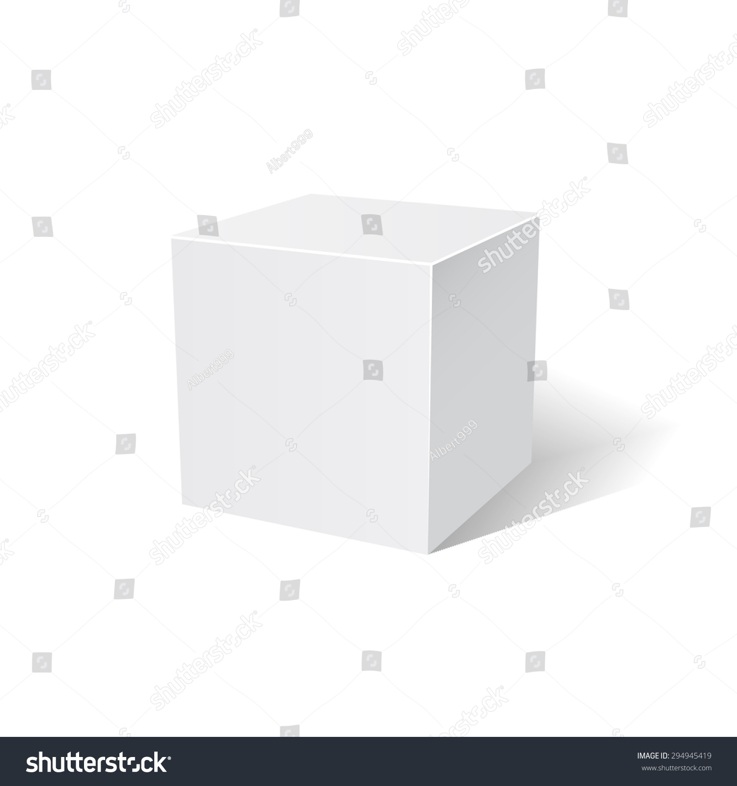 White Cube. 3d. White Box. Vector Illustration. - 294945419 : Shutterstock