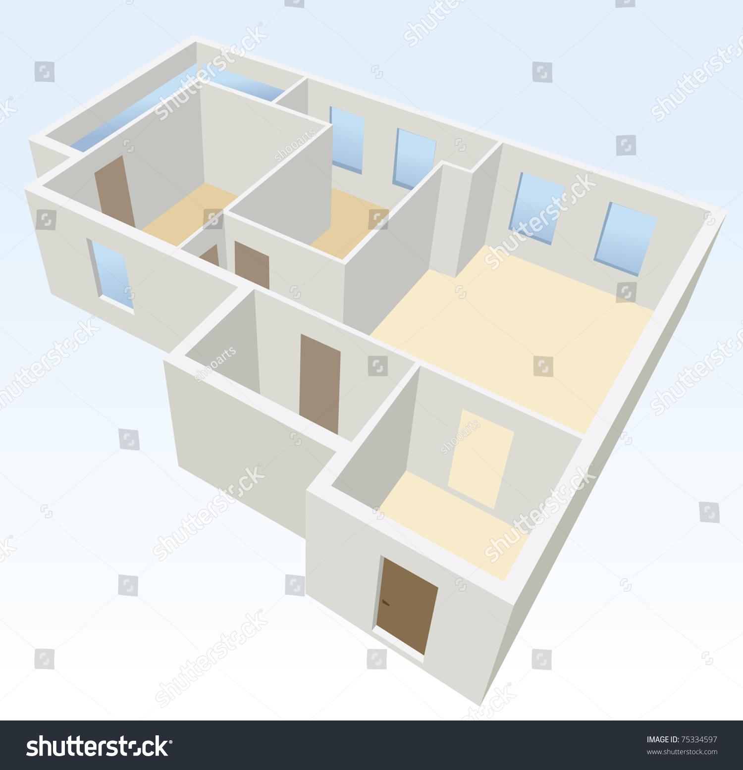 White Empty Flat Planning Vector - 75334597 : Shutterstock