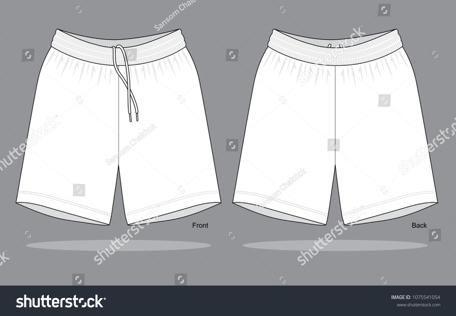 White basketball shorts Stock Illustrations, Images & Vectors ...