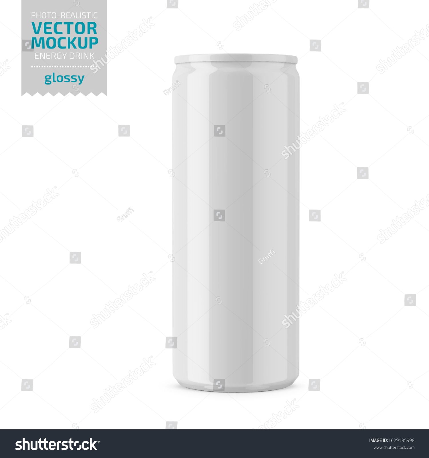 Download White Glossy Energy Drink Tin Can Stock Vector Royalty Free 1629185998