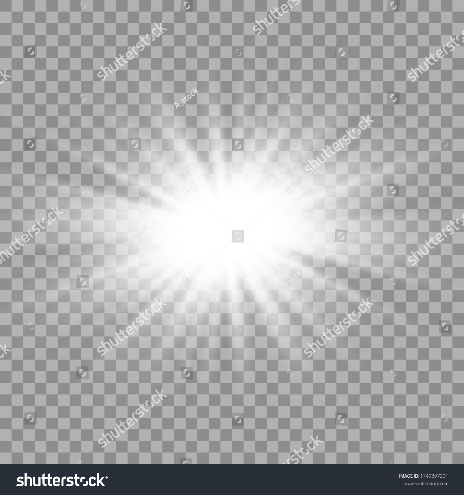 White Glowing Light Beautiful Star Light Stock Vector (Royalty Free