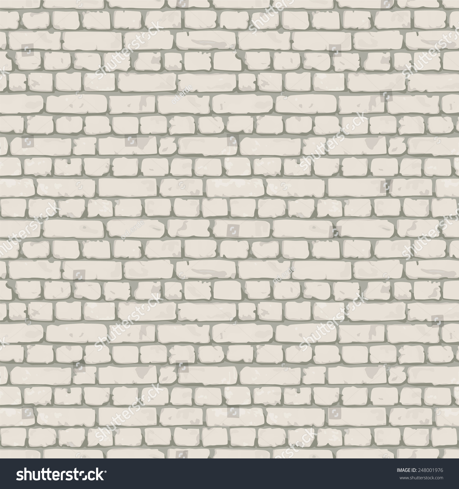 白い灰色のレンガ壁 ウェブページの背景に無限のテクスチャー ベクターシームレスパターン E P S 1 0 のベクター画像素材 ロイヤリティフリー