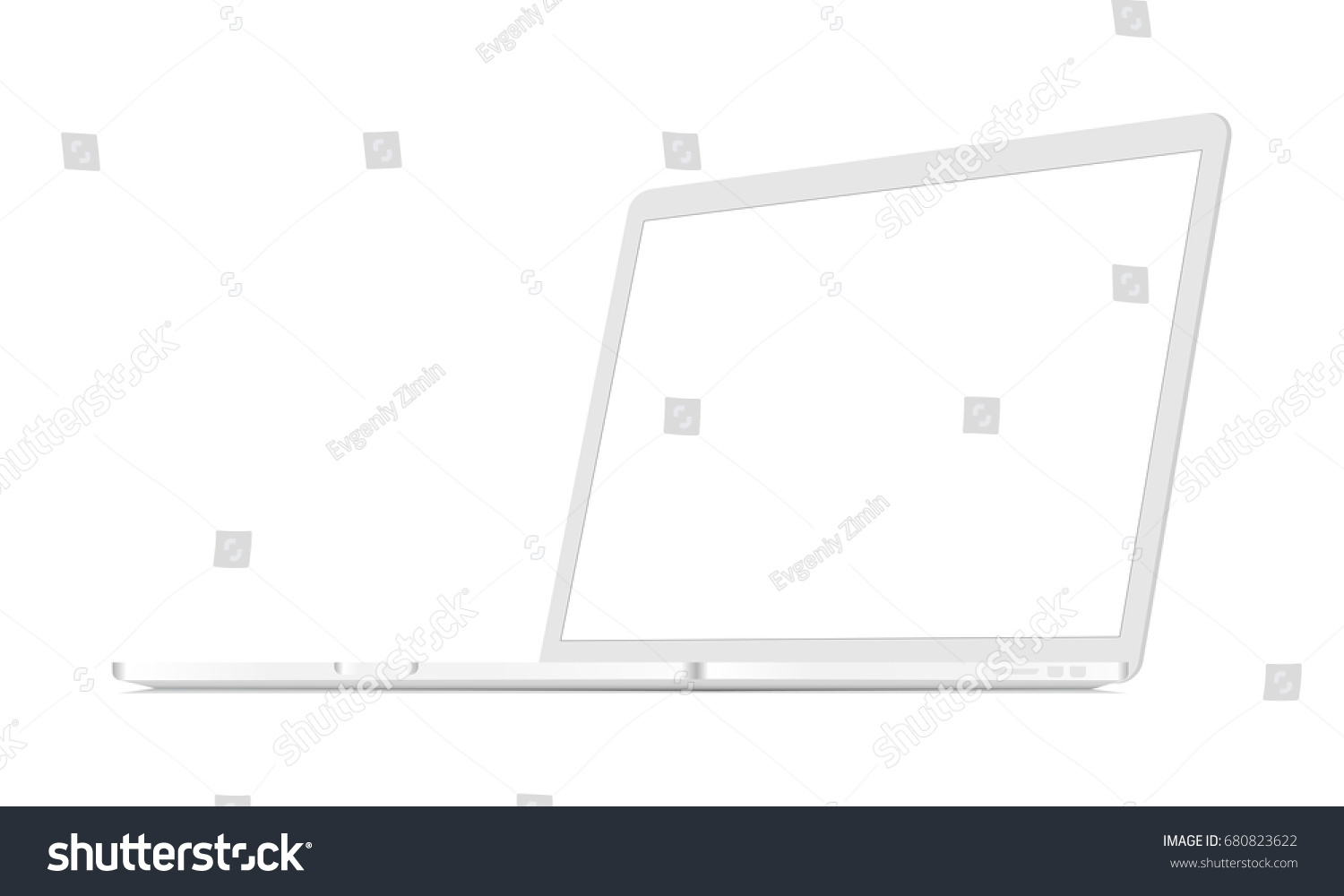 Download White Laptop Macbook Pro Mockup Perspective Stock Vector 680823622 - Shutterstock