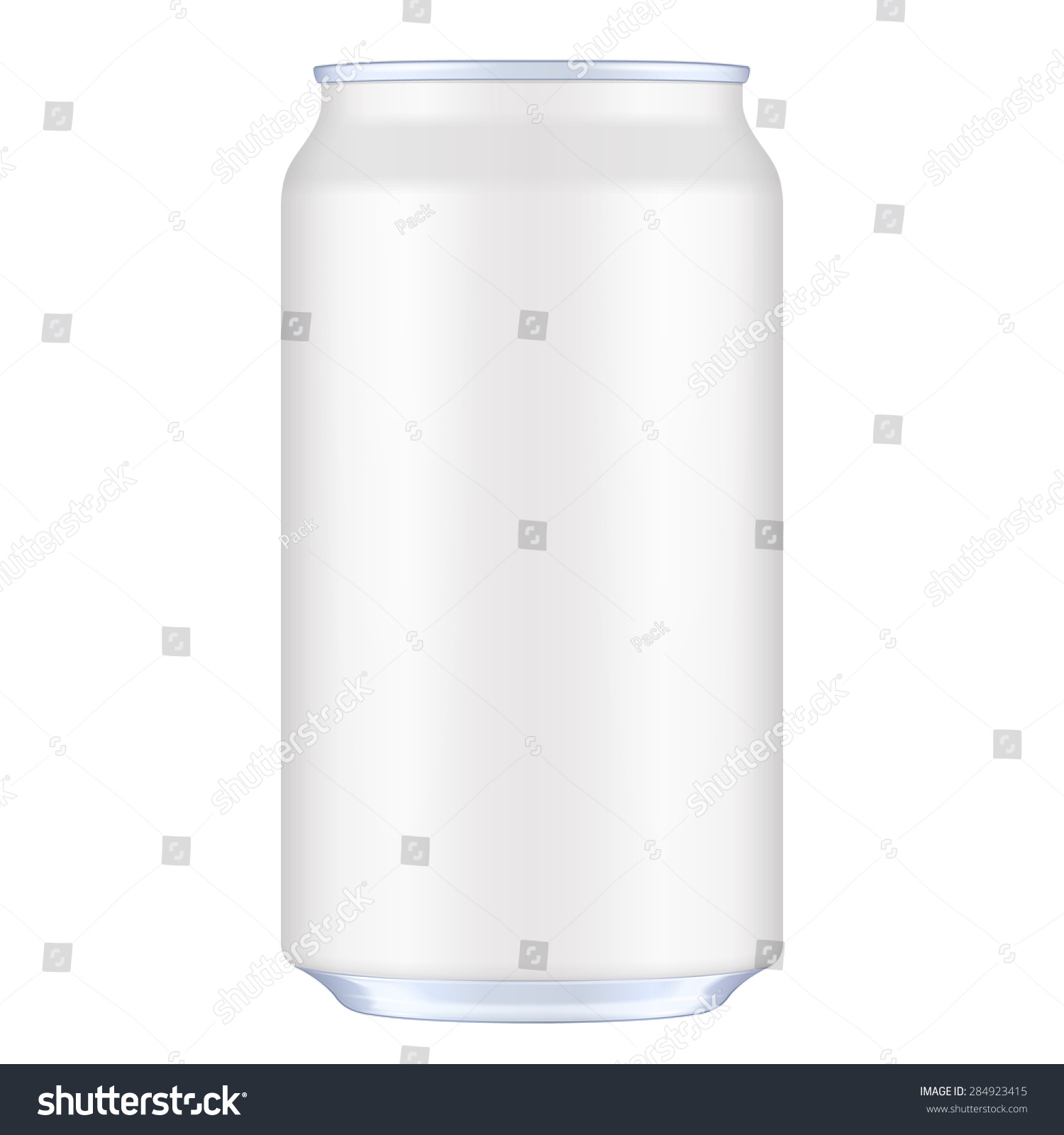 SVG of White Metal Aluminum Beverage Drink Can. Illustration Isolated. Mock Up Template Ready For Your Design. Vector EPS10 svg
