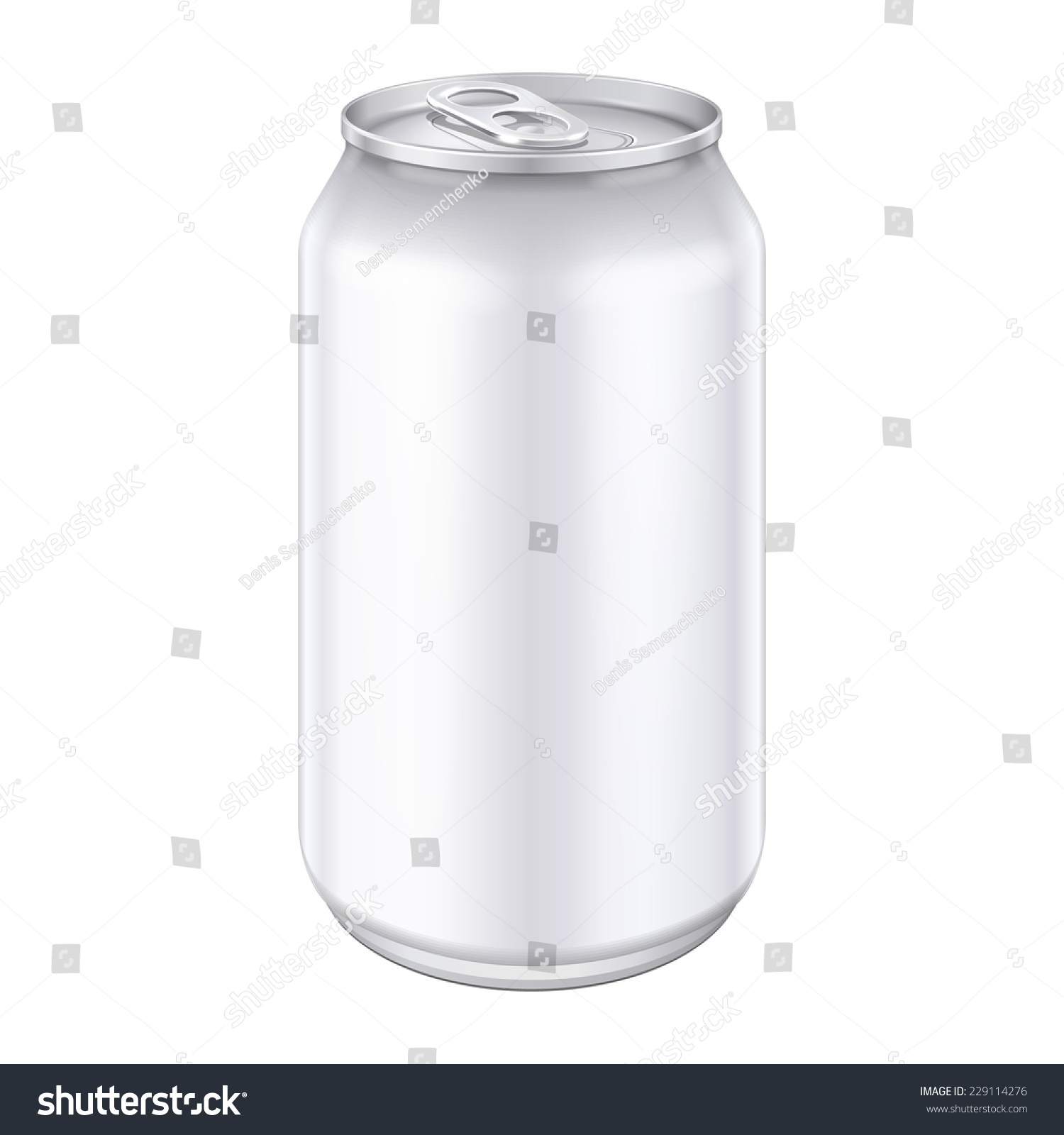 SVG of White Metal Aluminum Beverage Drink Can 330ml, 500ml. Mockup Template Ready For Your Design. Isolated On White Background. Product Packing. Vector EPS10 Product Packing Vector EPS10 svg