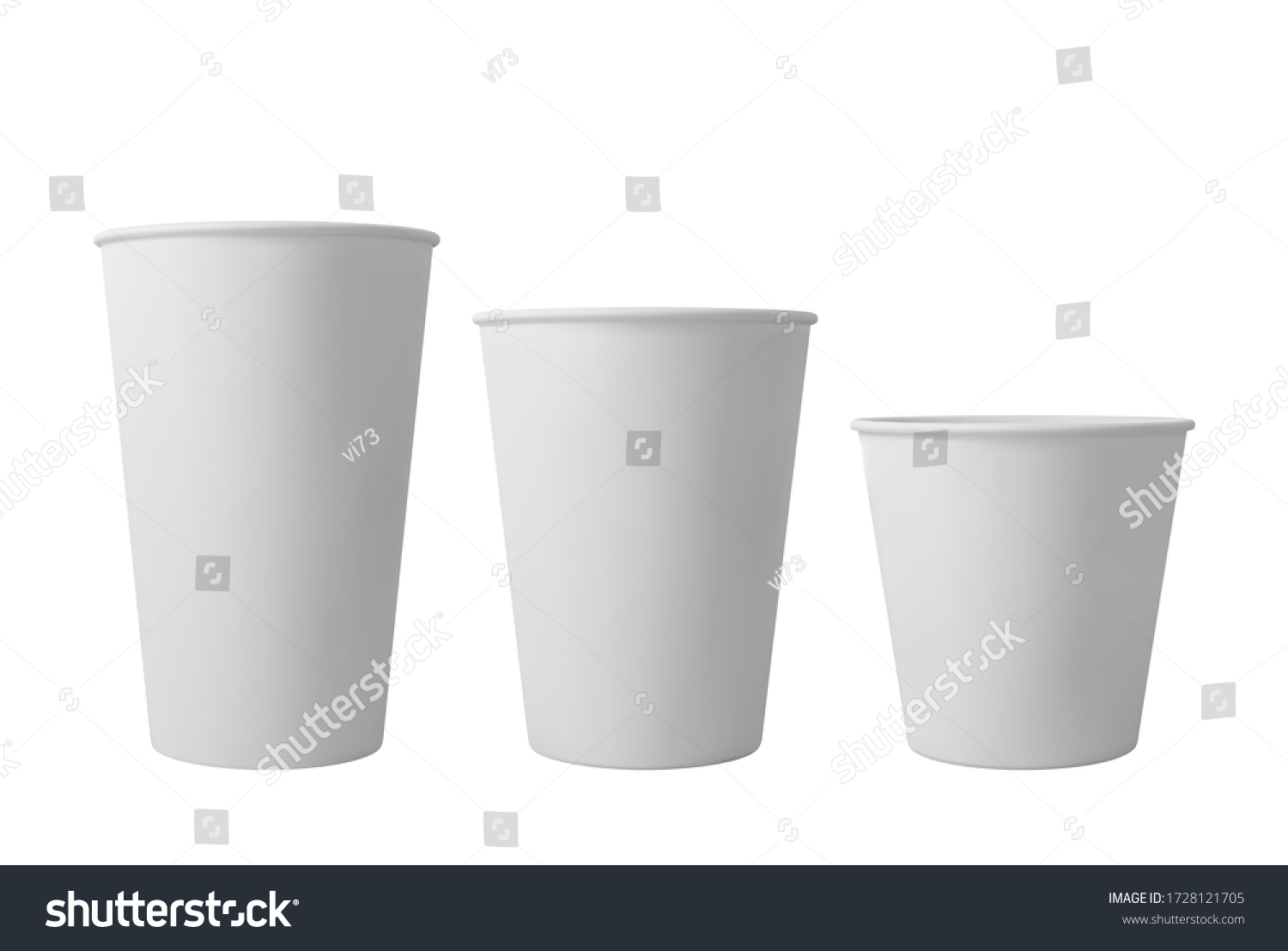 SVG of White open paper coffee cups. Realistic vector mockup svg
