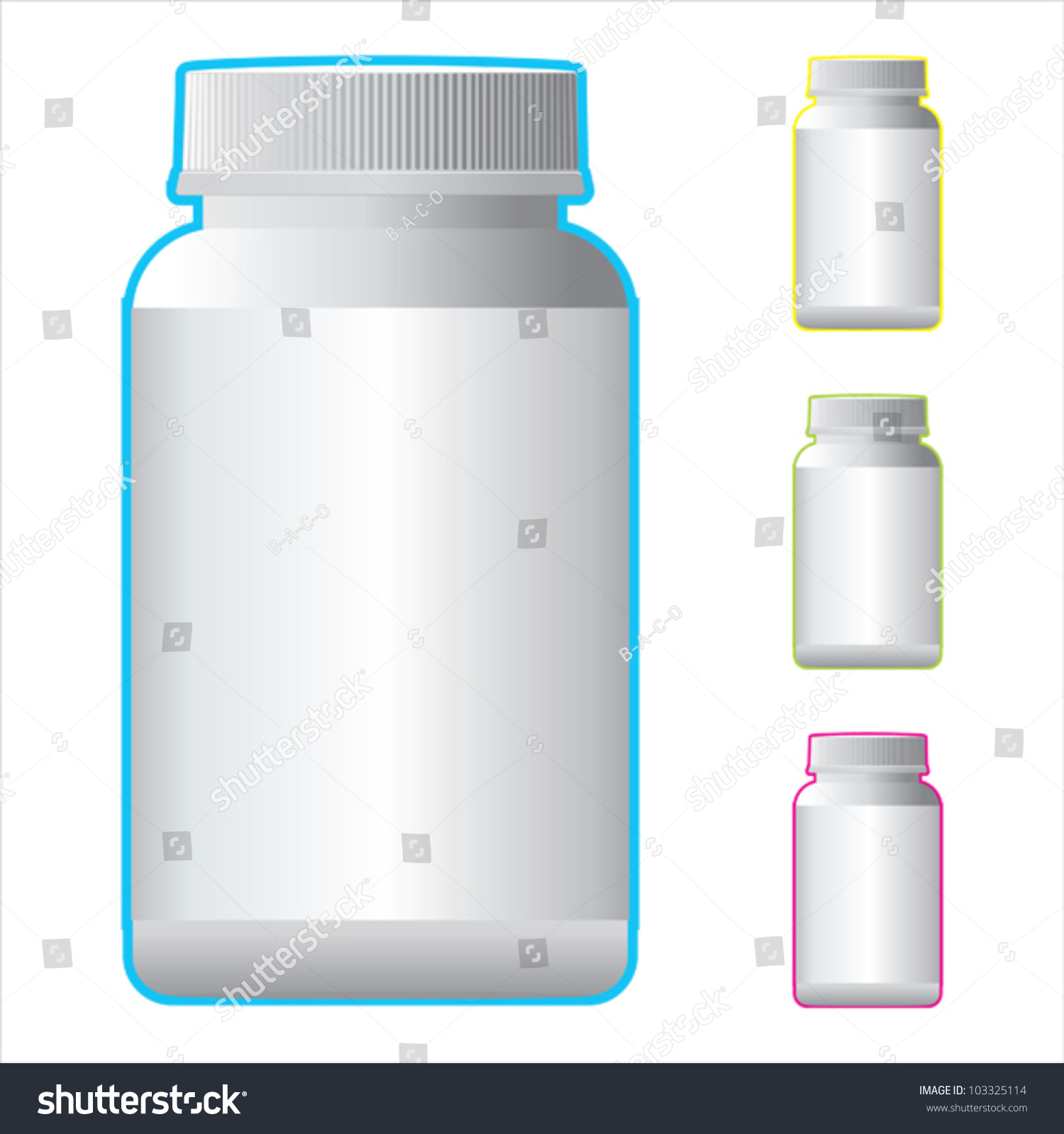 SVG of White Pill Blank Bottle Vector. svg