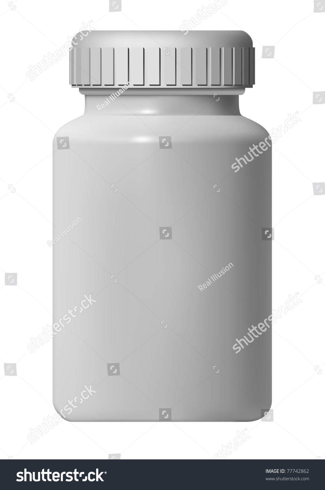 SVG of White Pill Blank Bottle Vector Illustration svg