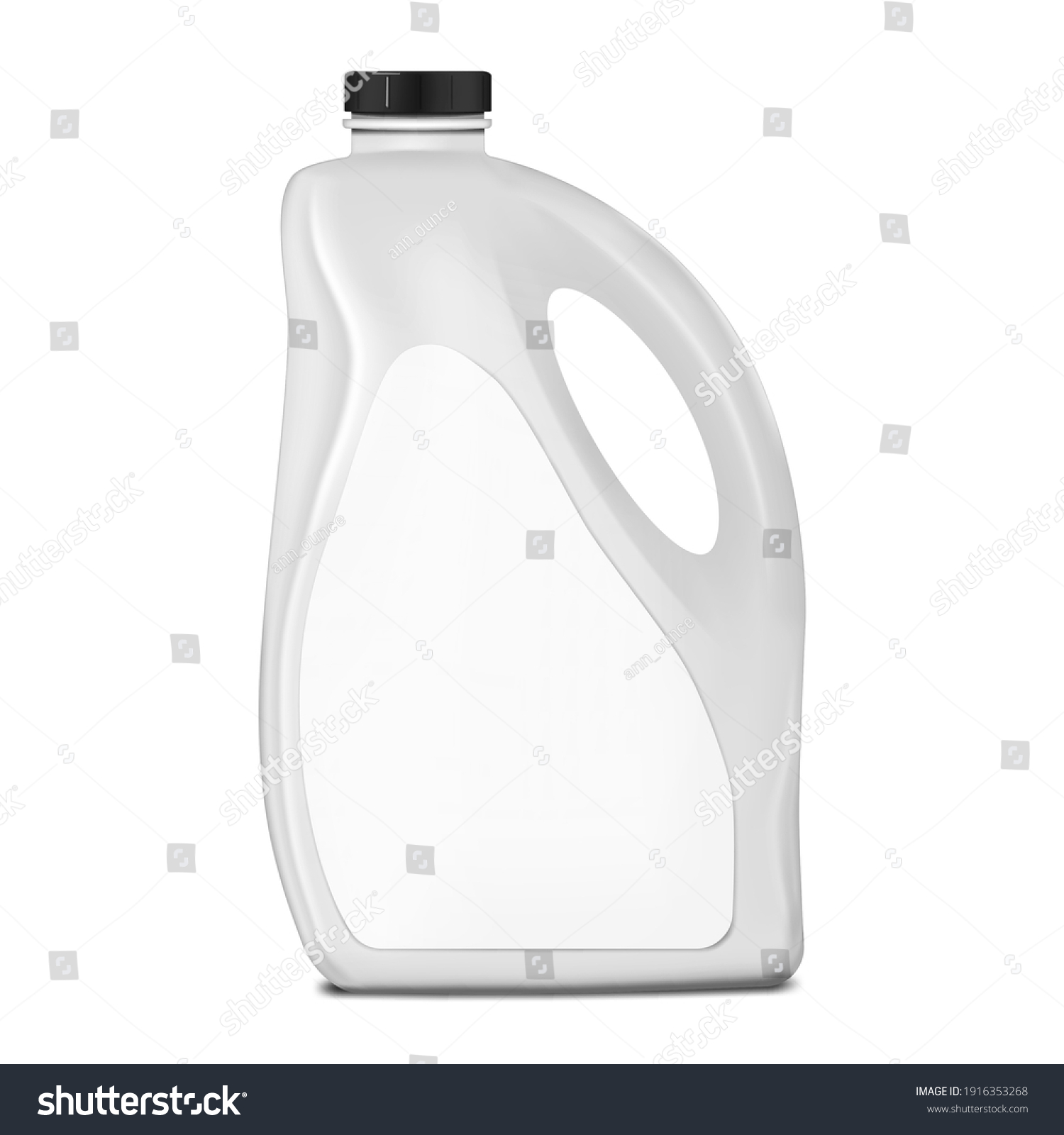 White Plastic Jerry Can Blank Label Stock Vector (Royalty Free) 1916353268