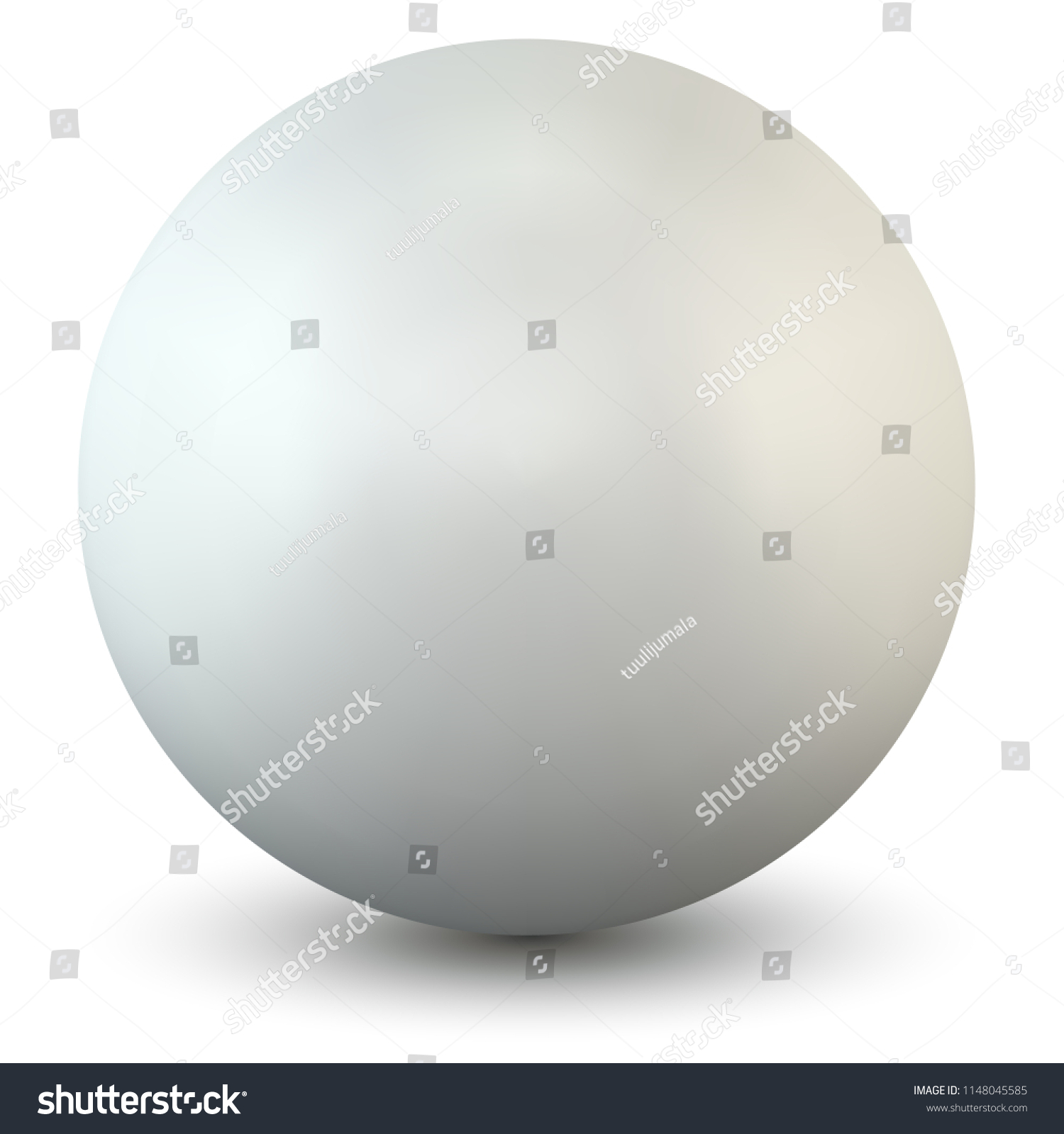 White Plastic Sphere Isolated On White Stock Vector (Royalty Free ...