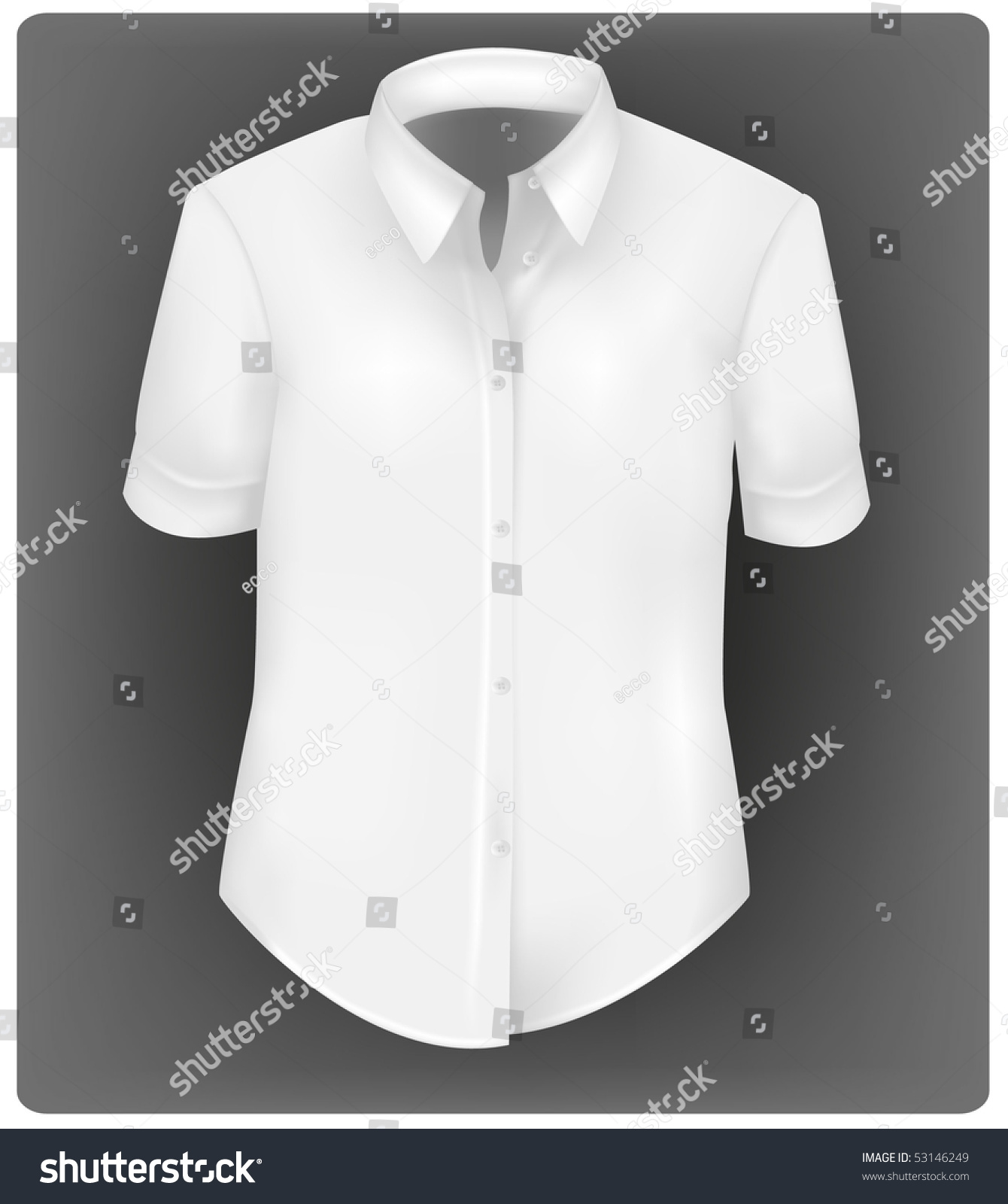 White Polo Shirt Isolated On The Gradient Background. Photo-Realistic ...