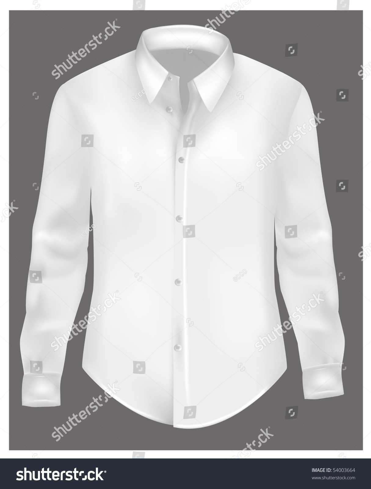 White Polo Shirt Long Sleeves Photorealistic Stock Vector (Royalty Free ...