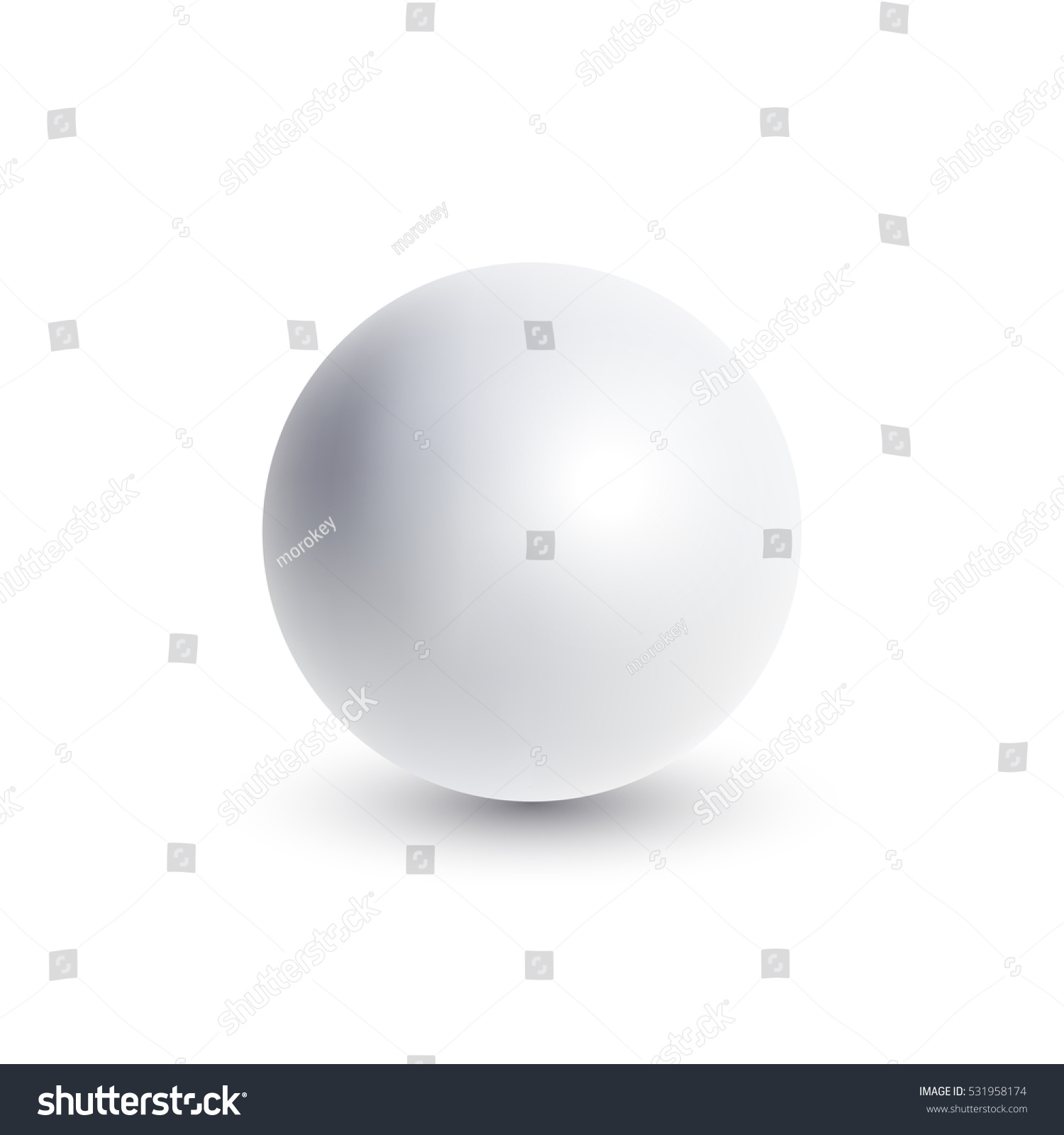 White Sphere Shadow On White Background Stock Vector (Royalty Free ...