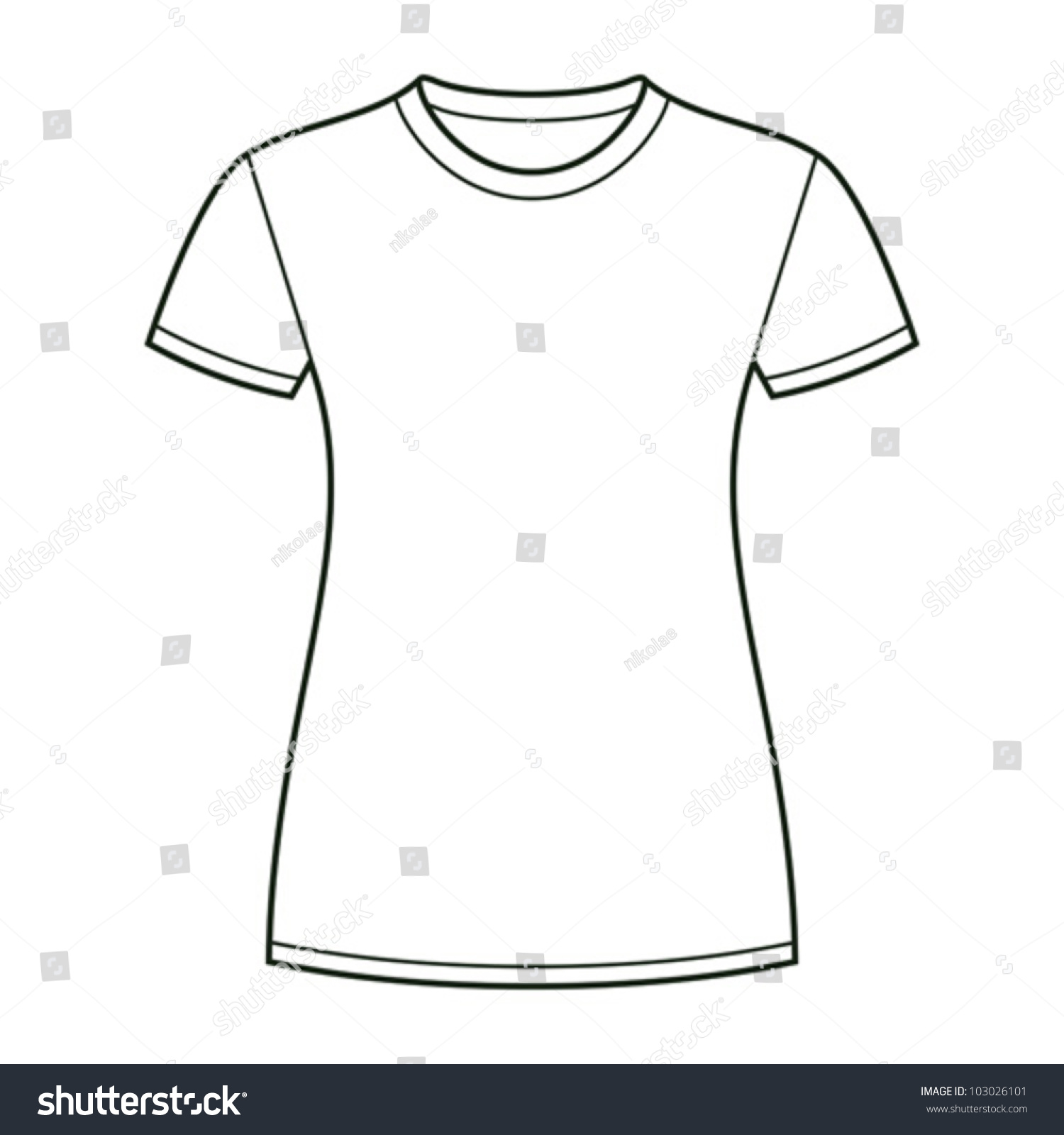 White T-Shirt Design Template Stock Vector Illustration 103026101 ...