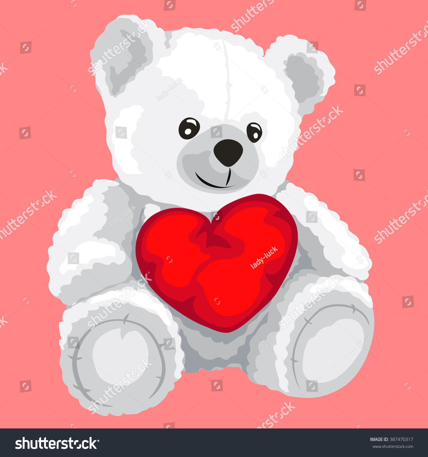 teddy bear with red heart