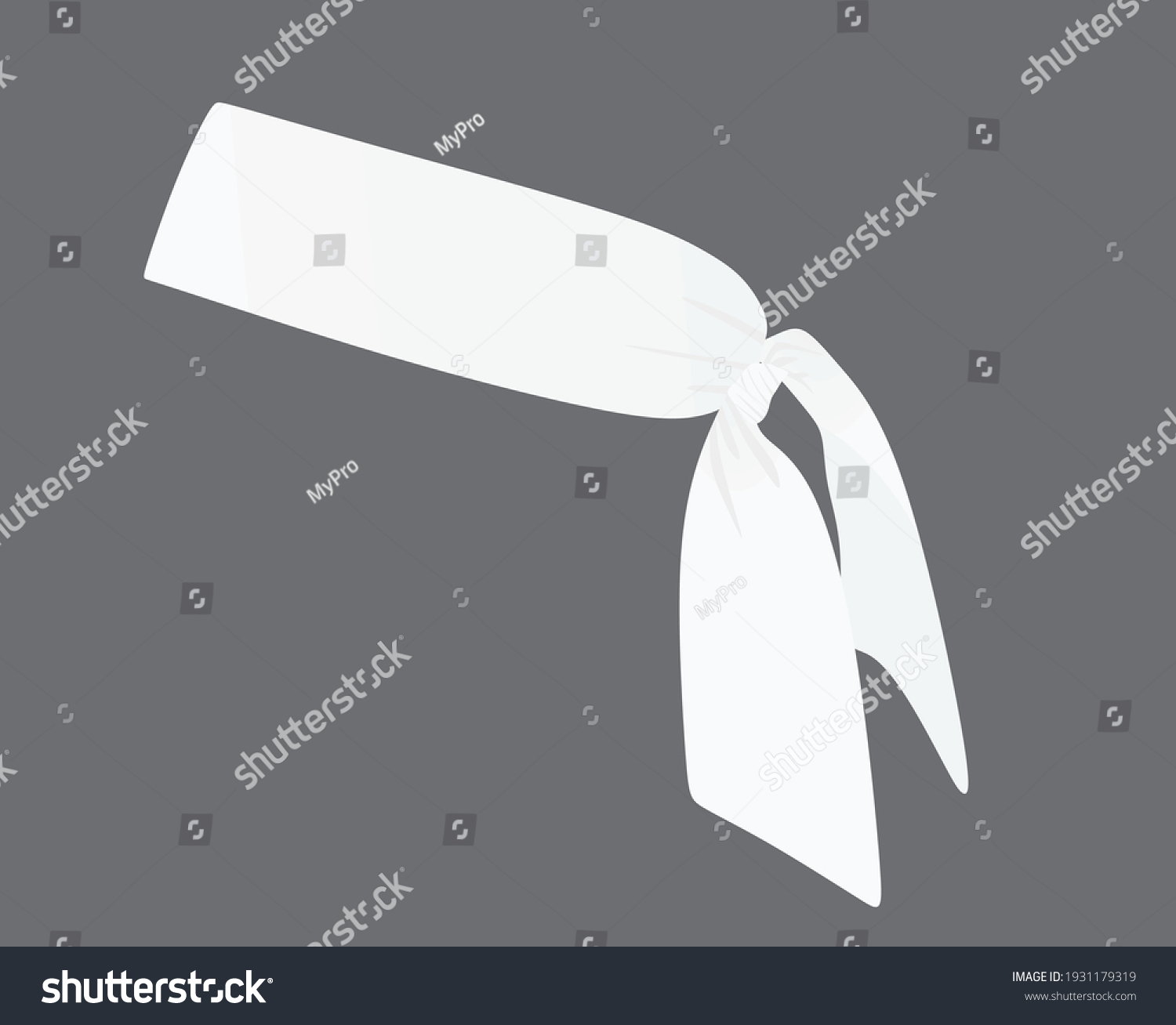SVG of White tennis scarf. vector illustratiion svg