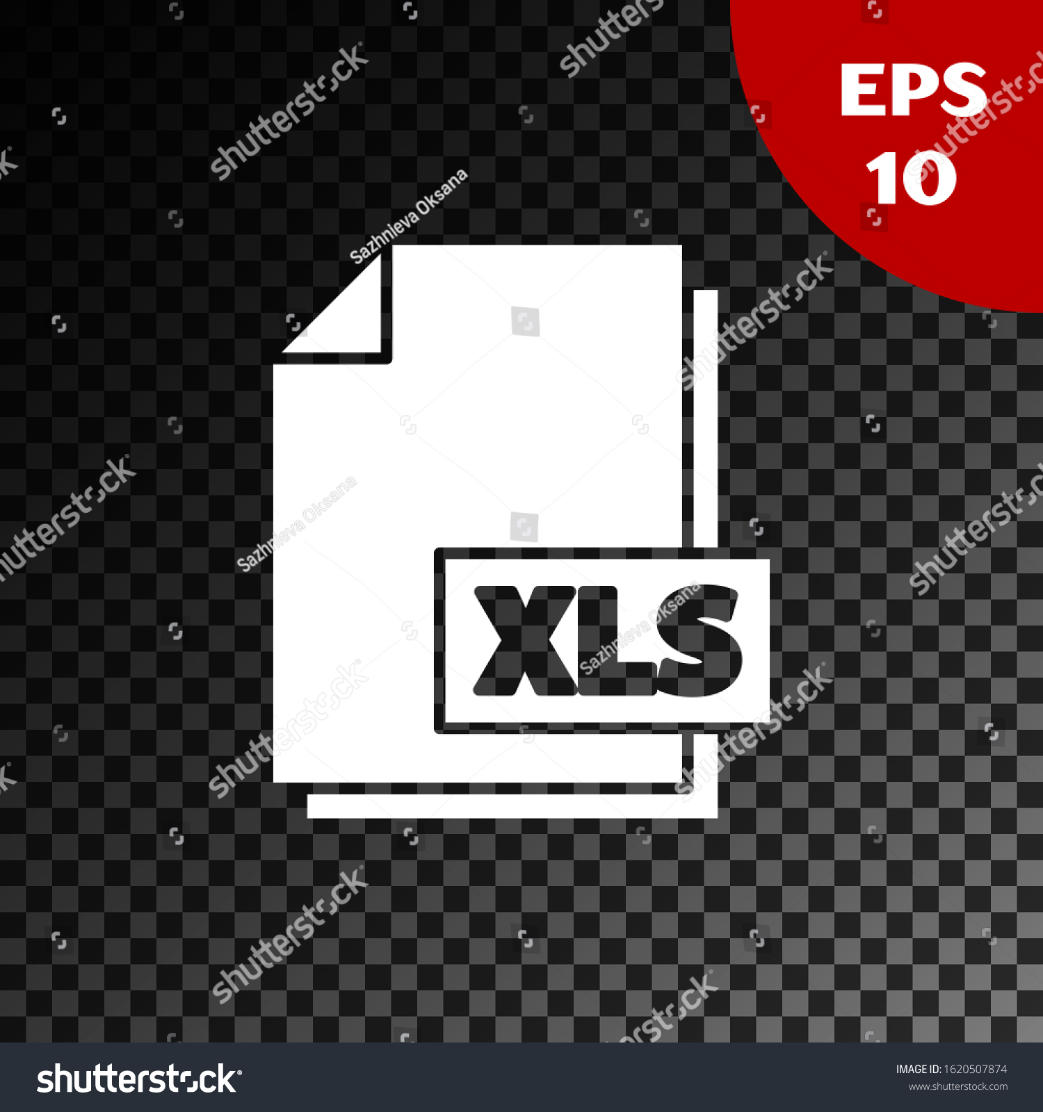 White Xls File Document Download Xls Stock Vector Royalty Free