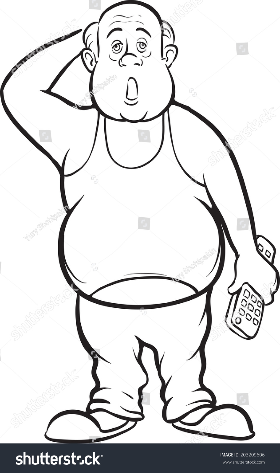 Fat Person Cartoon Drawing