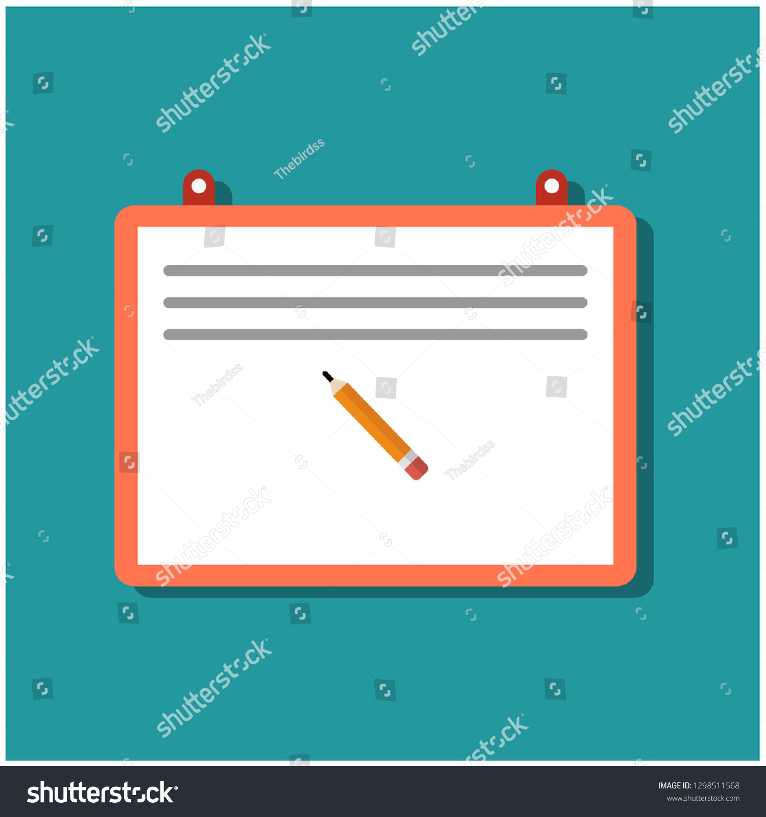 Whiteboard Notes Appointment Schedule Advance Reminder Stock Vector 