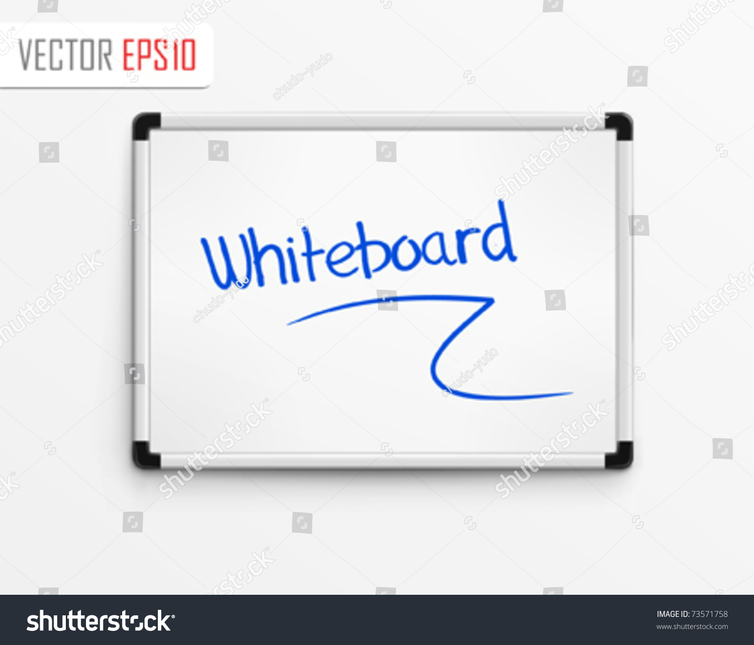 Whiteboard Vector Illustration Stock Vector (Royalty Free) 73571758