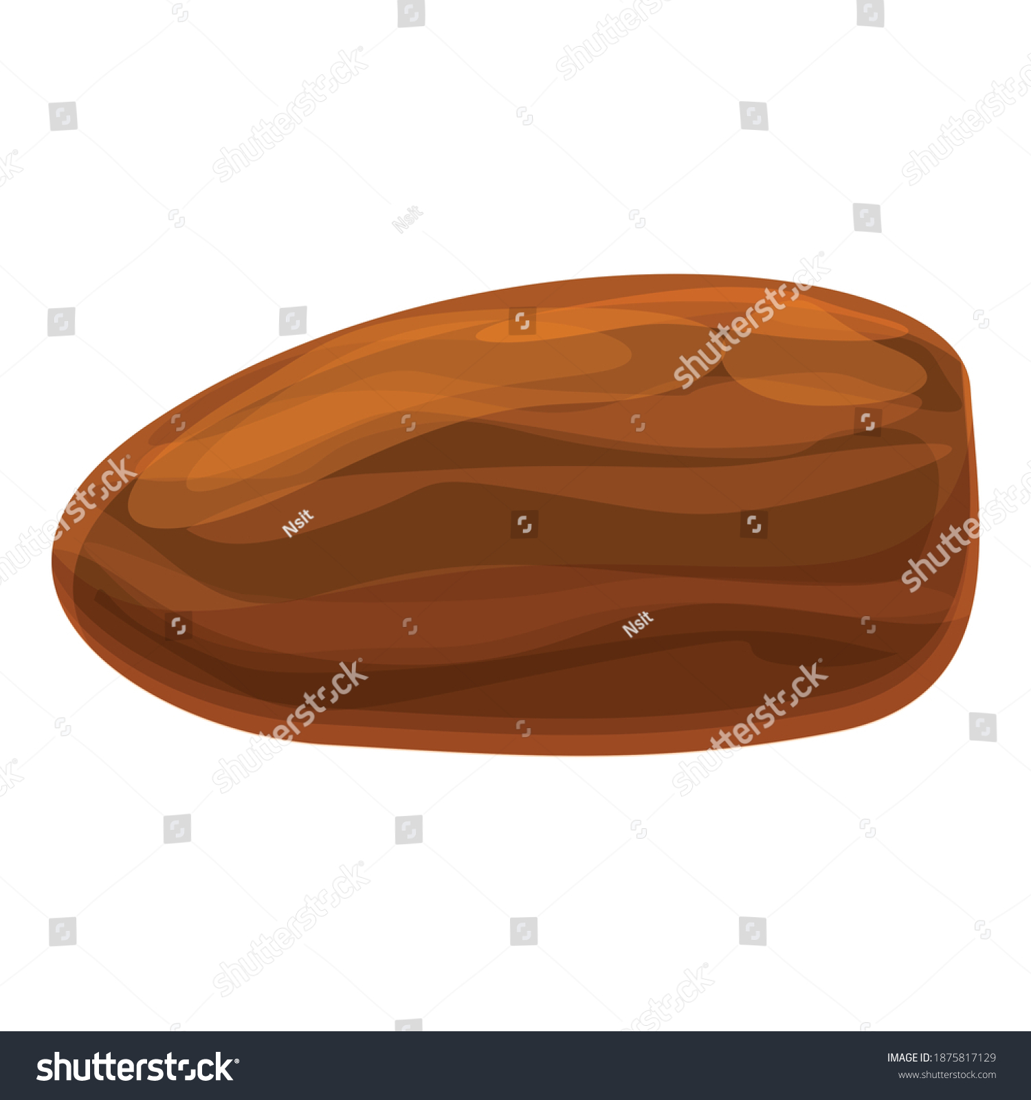 SVG of Whole shea tree nut icon. Cartoon of whole shea tree nut vector icon for web design isolated on white background svg