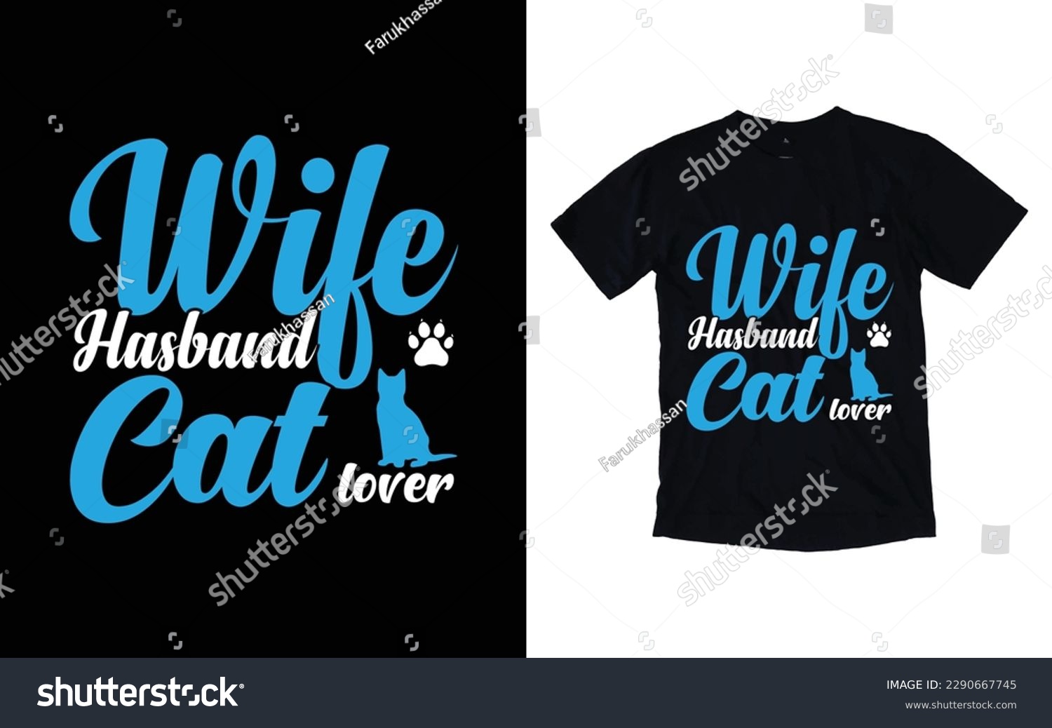SVG of Wife husband cat lover typography t-shirt design, Cat t-shirt design, Pet t-shirt design svg