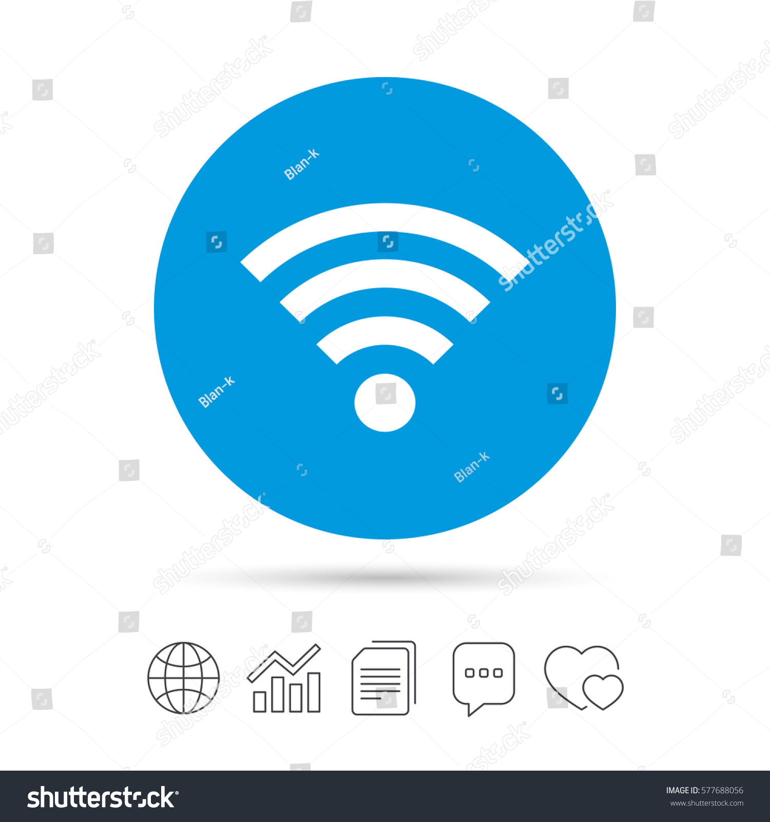 Wifi Sign Wifi Symbol Wireless Network Stock Vector (Royalty Free