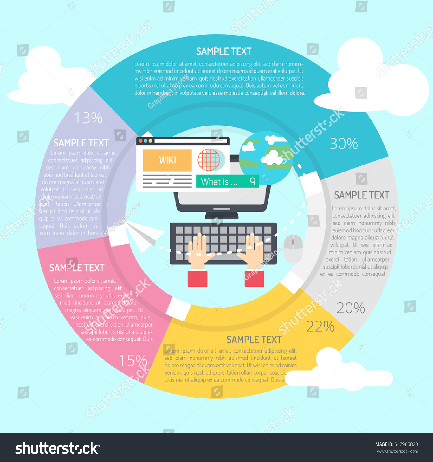 Wiki Encyclopedia Infographic: Vector De Stock (libre De Regalías ...