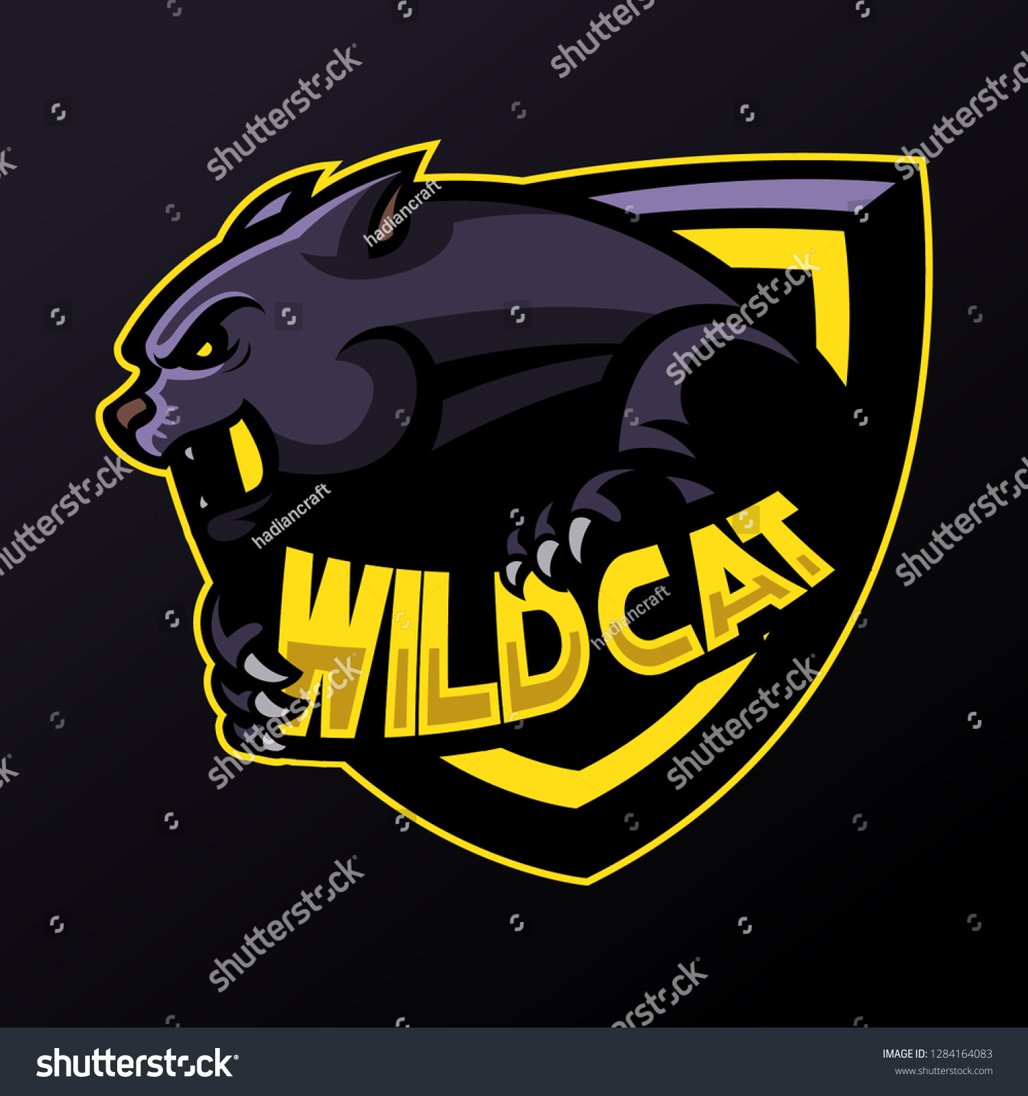 Wild Big Cat Esport Style Logo Stock Vector (Royalty Free) 1284164083